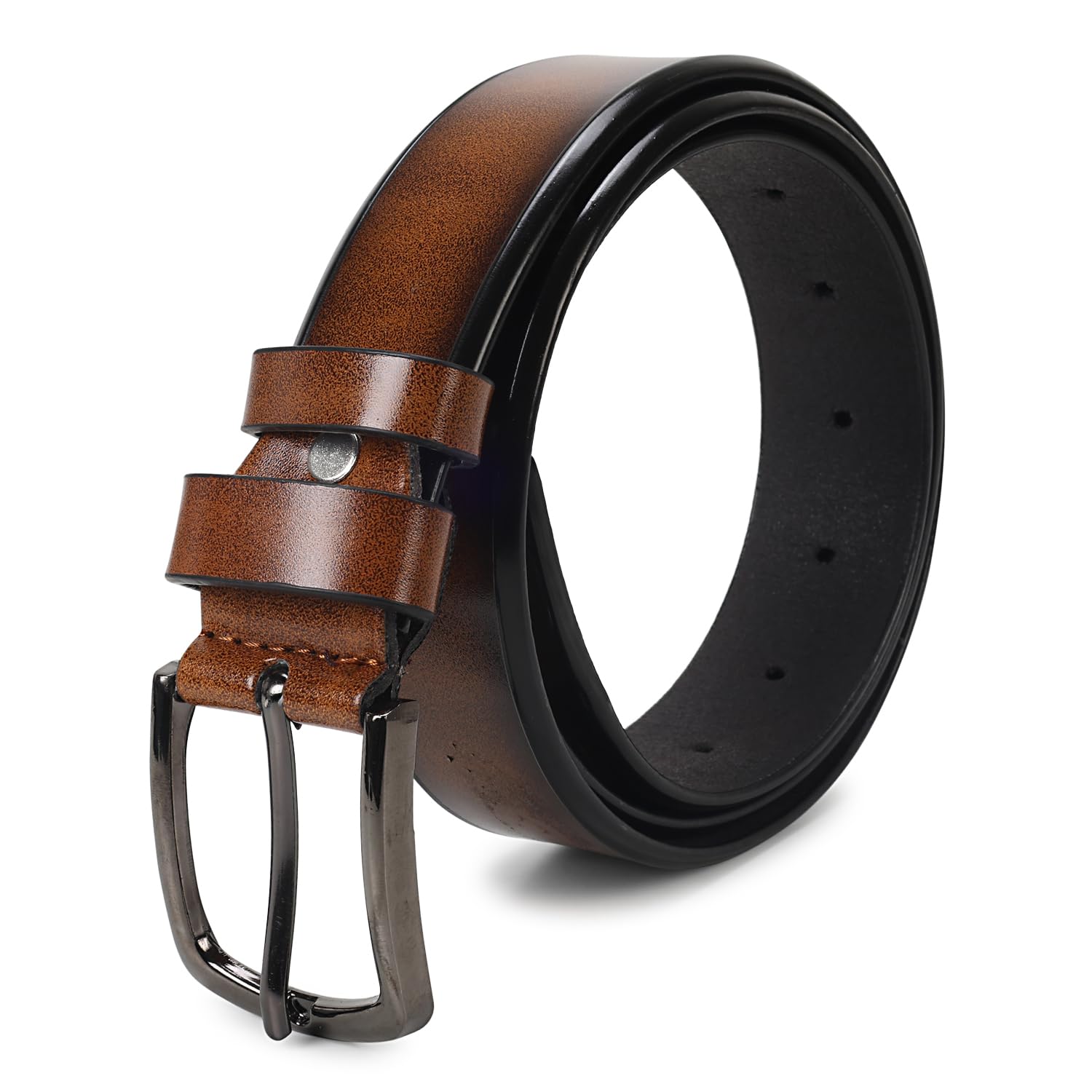 kiyaabaa Genuine Leather Belt for men formal Premium Polished Finish | 36mm belt buckle for men Classic Designs for Casual, Work & Business-picture-10
