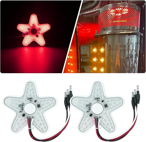 Miniatura 8 de XtraGlow Peterbilt - Luces de aire A12 ultrafinas estilo hexagonal para Peterbilt 379 389 semi camiones Kenworth Freightliner 60 diodos 4.8 pulgadas