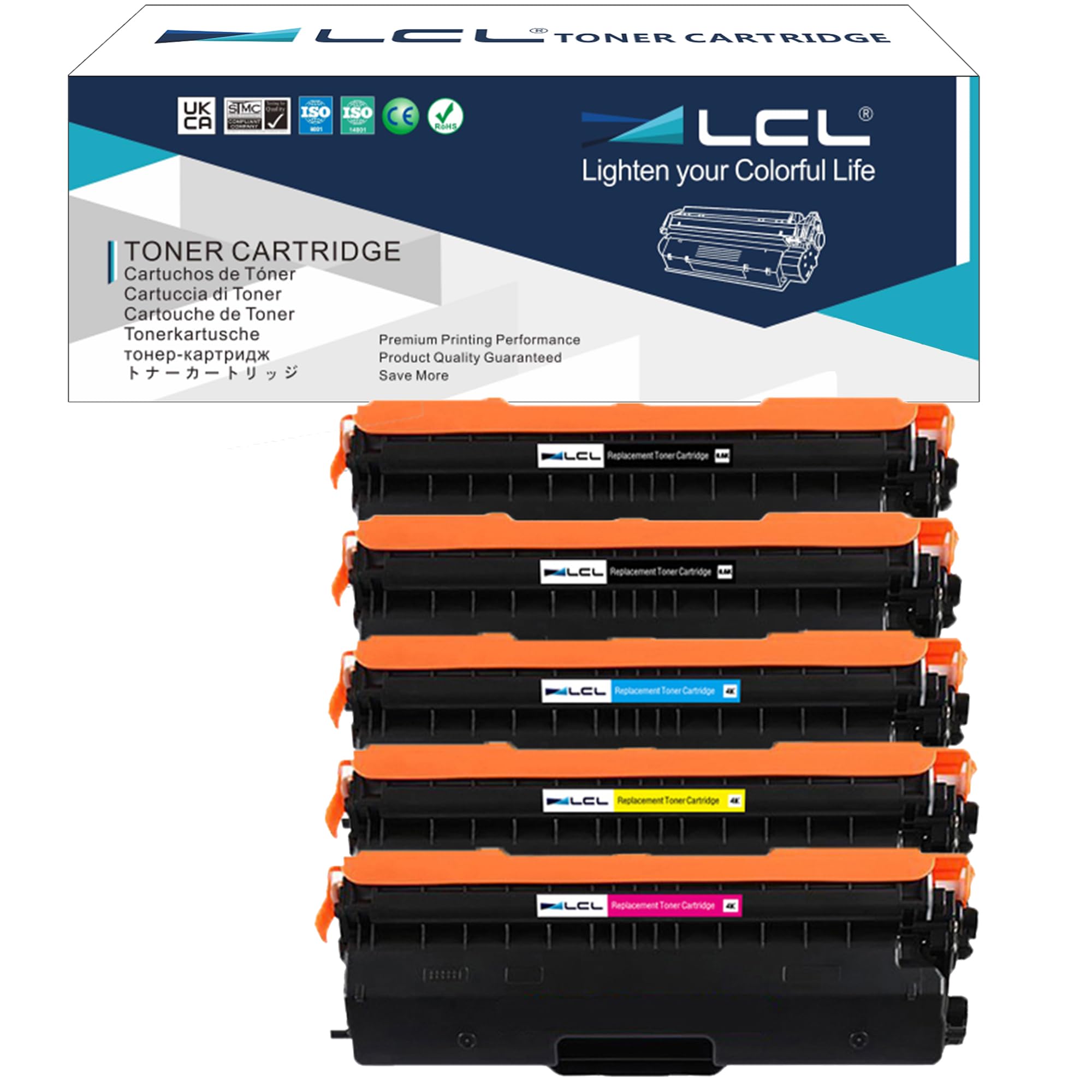 Cartouche De Toner Jaune Compatible TN-421/TN-423 Pour Brother HL-L8260CDW, MFC-L8610CDW Etc. - 4000 Pages - 9
