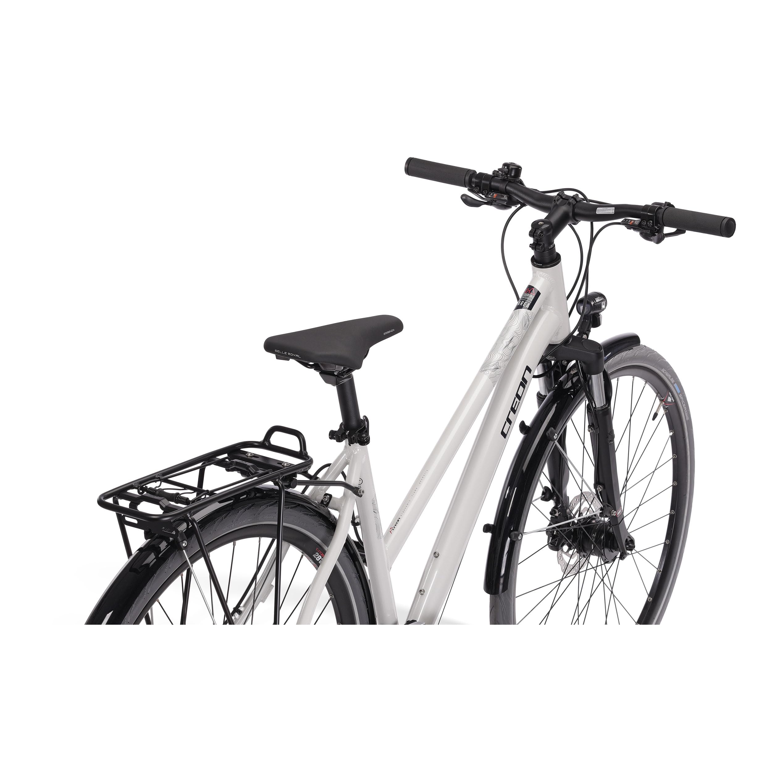 Airtracks 28 Zoll Damen Trekking Fahrrad Creon Area DB Trekkingrad 24 x Gang Shimano Shimano ALIVIO RD-T4000 SGSL Grau - Rahmenhöhen 44cm 48cm 52cm - Modelljahr 2026