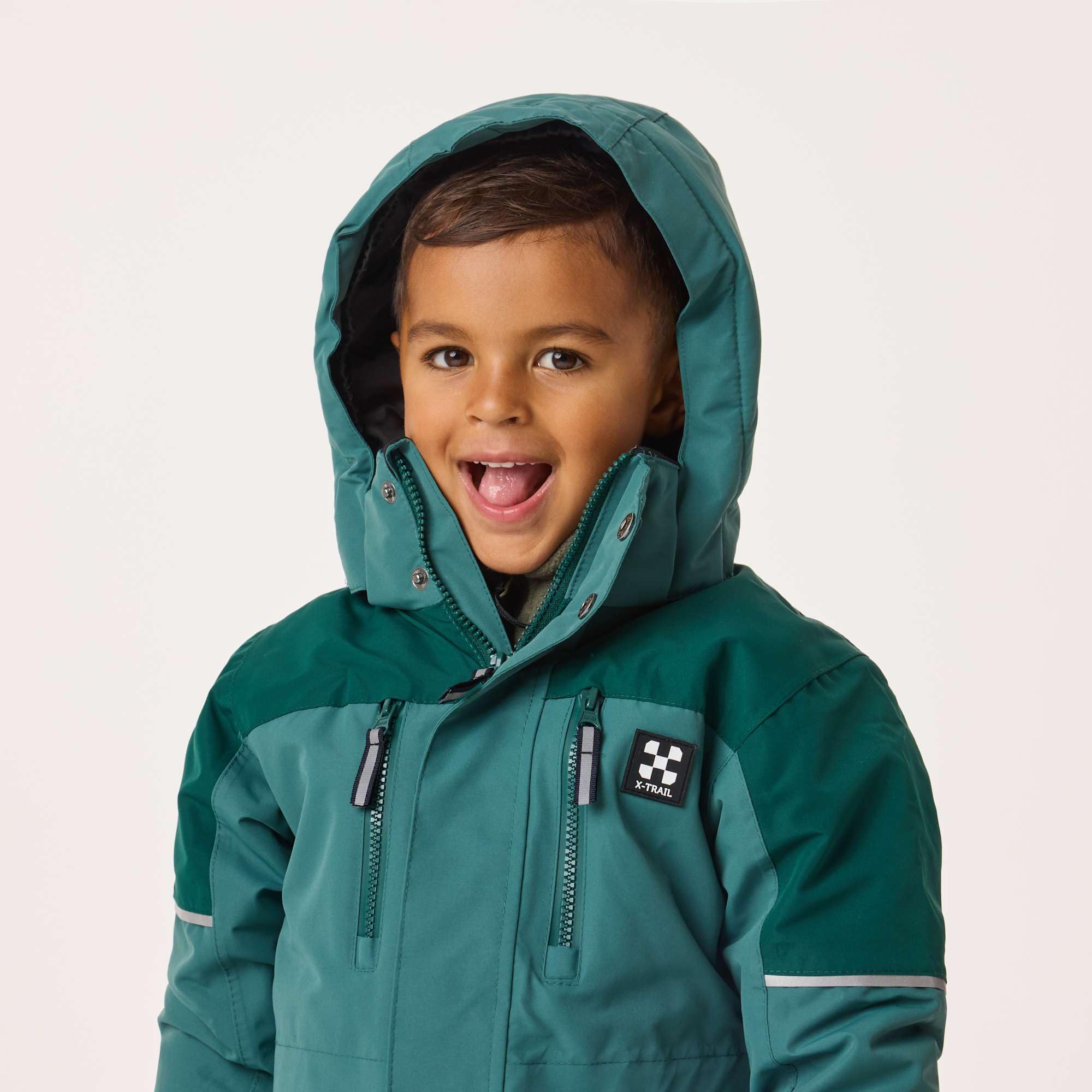 X-trail Winter Overall Combinaison d'Hiver Mixte Enfant avec Capuche Amovible, Imperméable 10000mm, Pare-Neige Ajustable