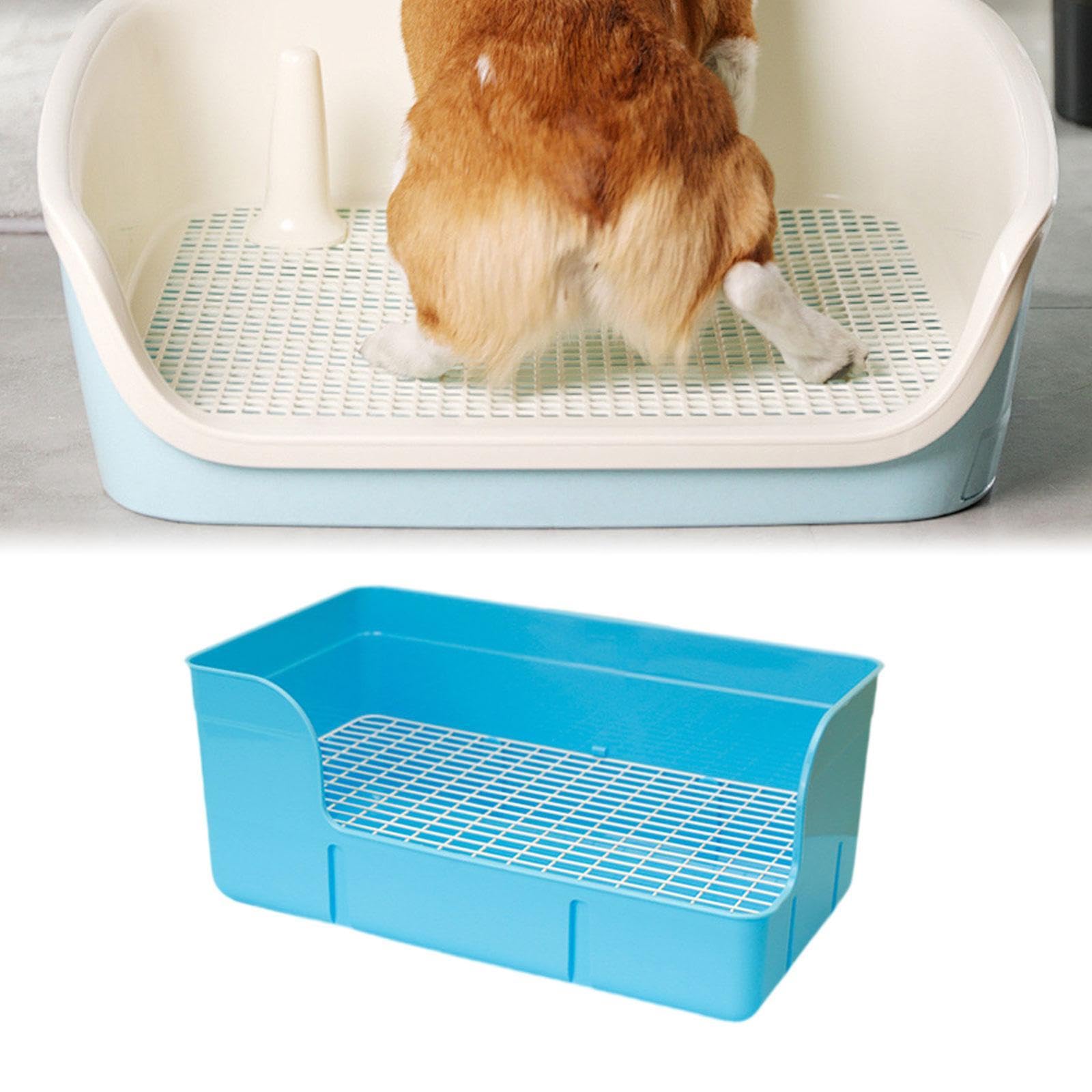 Kaninchen Toilette, Ecktoilettenbehälter für Kleintiere im Käfig, Blau