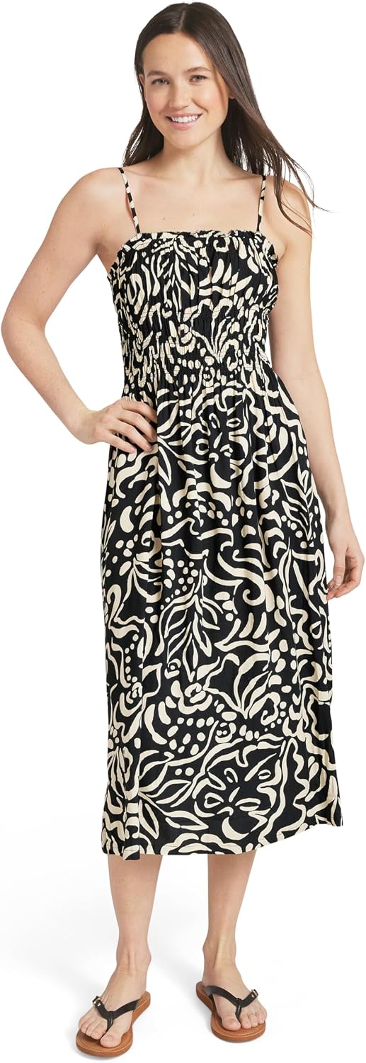 Billabong womens relaxed fit casual smocked waist maxi dress