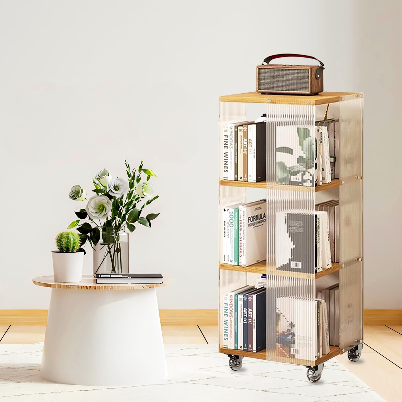 Buy JIAWANSHUN360° Rotating Book Display, Spinning Bookshelf with