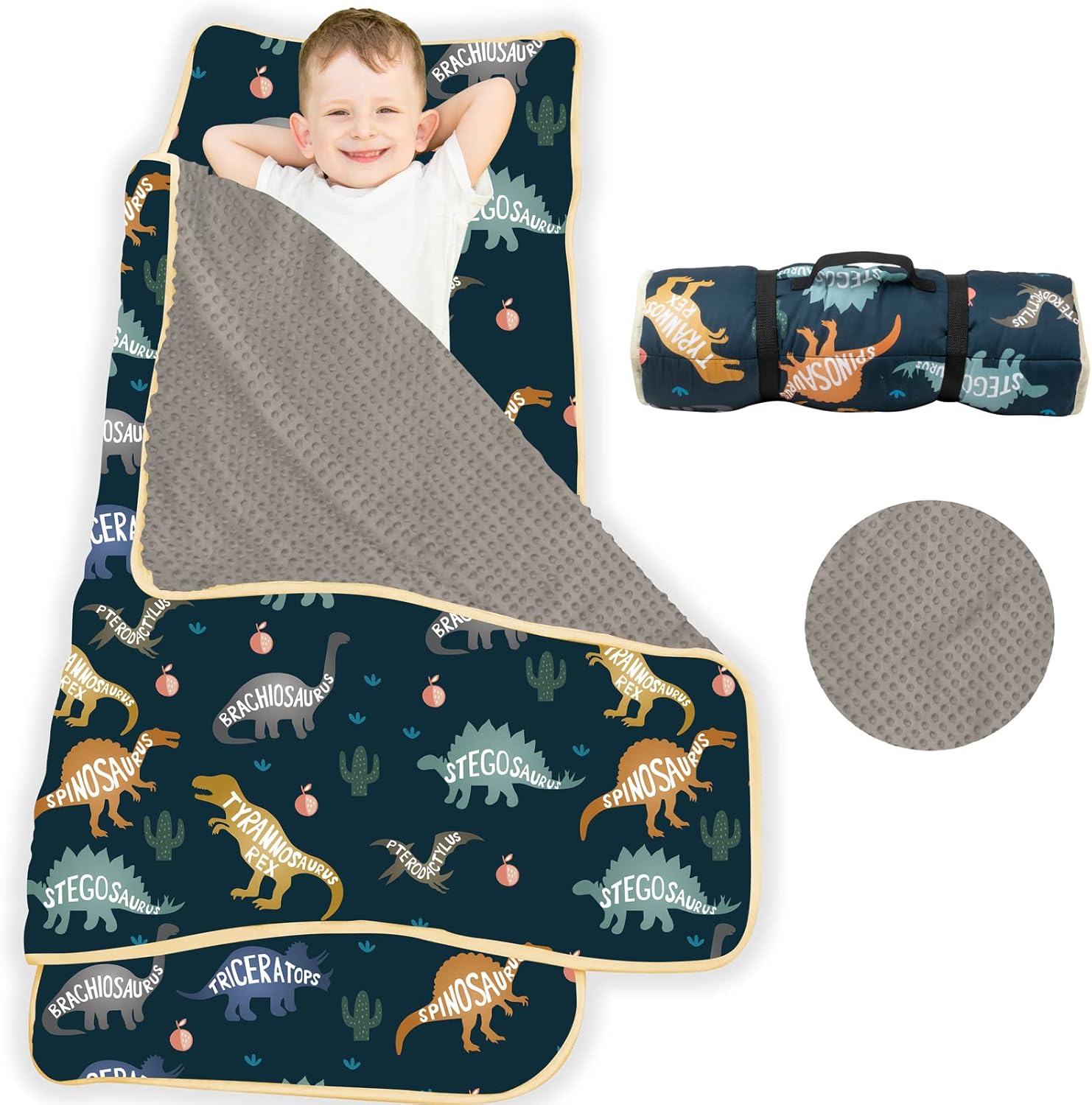 Nap Mat Toddler Nap Mat with Pillow & Fleece Blanket 55
