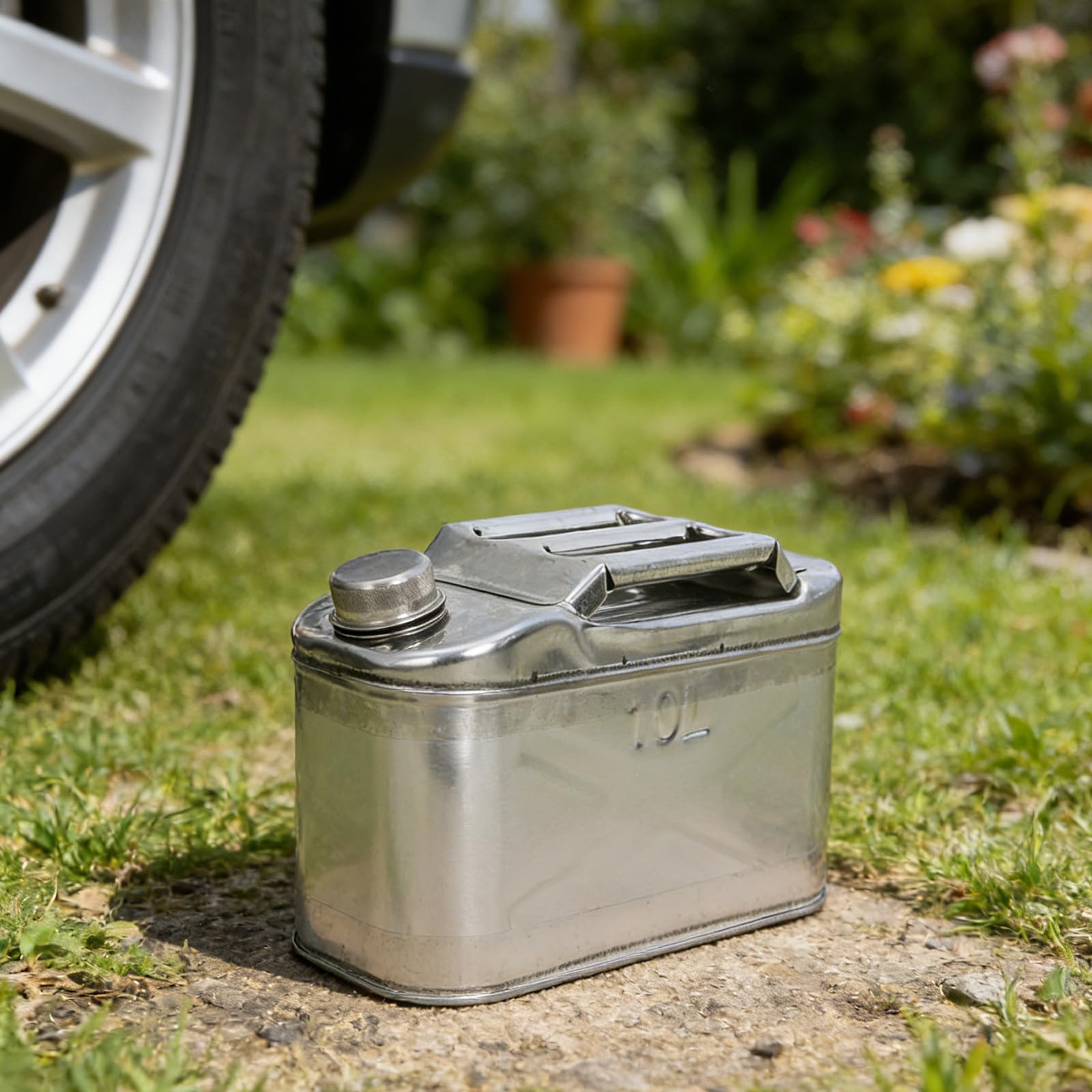 Bidón de Agua Acero Inoxidable 10l con Diseño Antifugas y Válvula de Alivio para Emergencias y Aventuras al Aire Libre