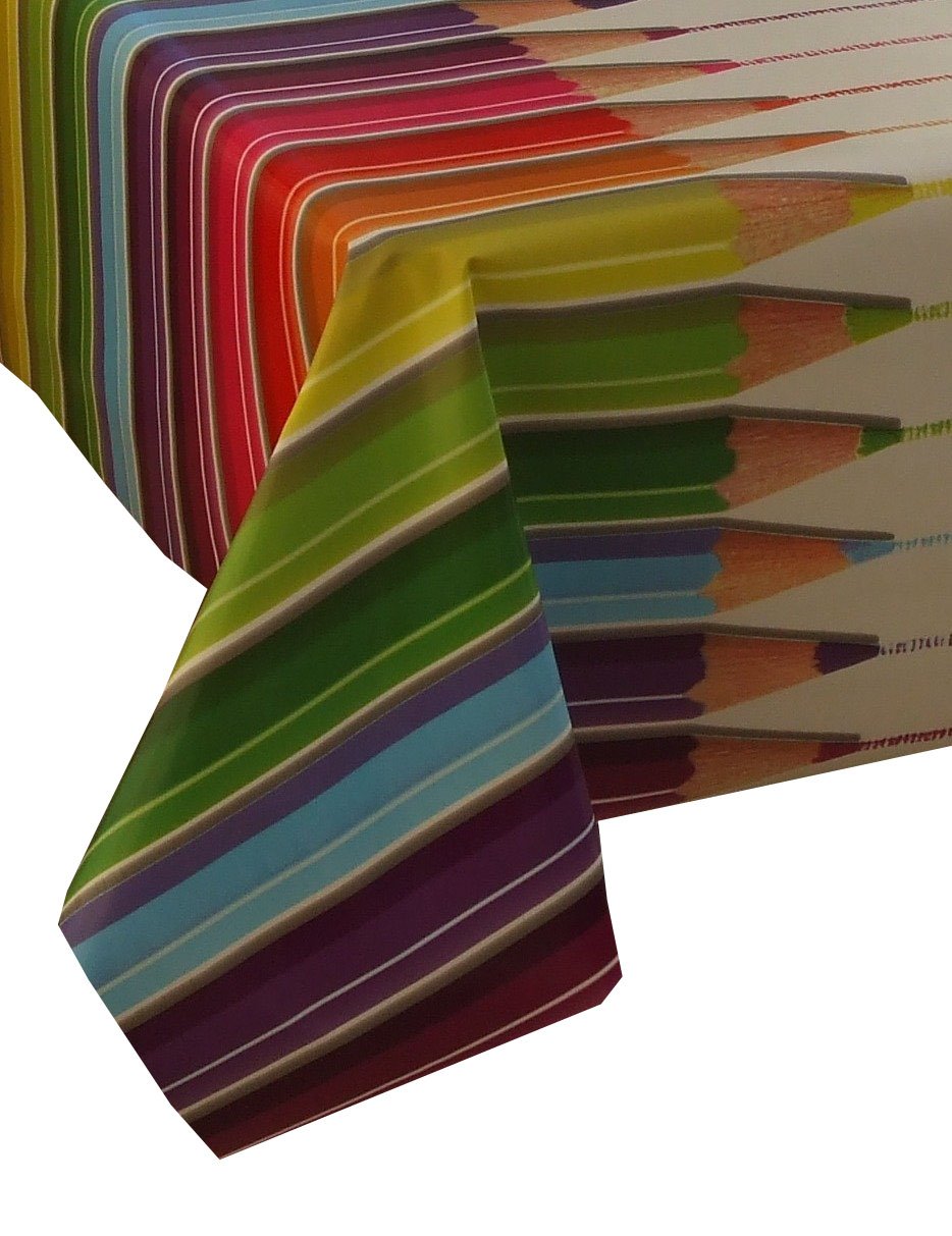 Karina Home Multicolor Crayons Pvc Wipe Clean Tablecloth 200Cm X 137Cm