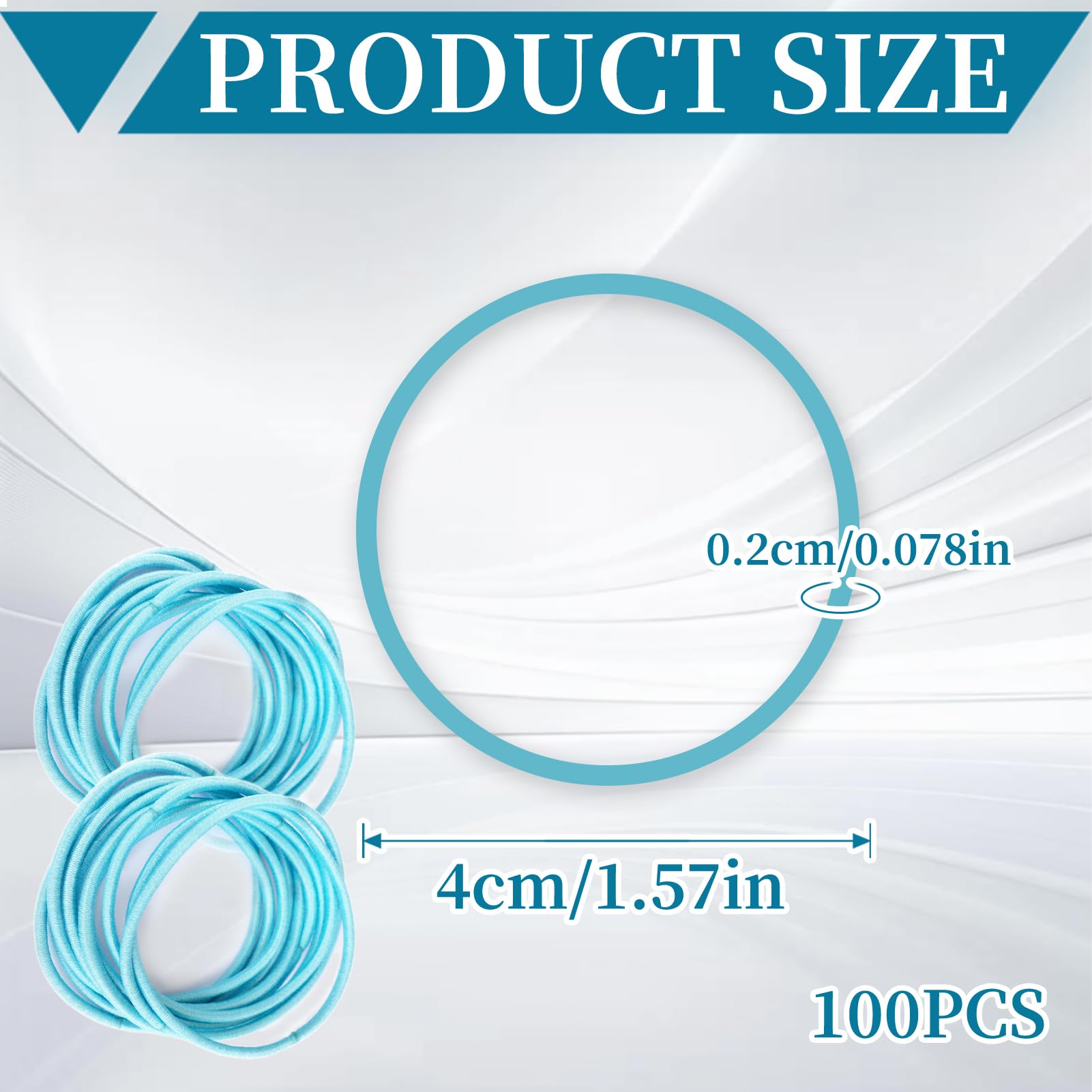 100 PCS Elastic Hair Bands - Image 2