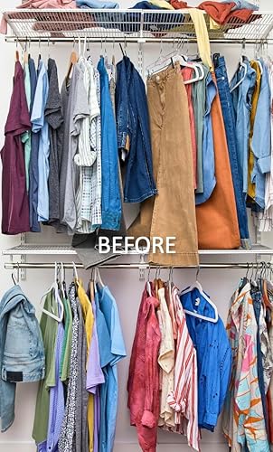 Miniatura 4 de Roomedys Cinta espaciadora para perchas, sistema de división de ropa y ropa, accesorio de barra de armario para organización de ropa, transparente,