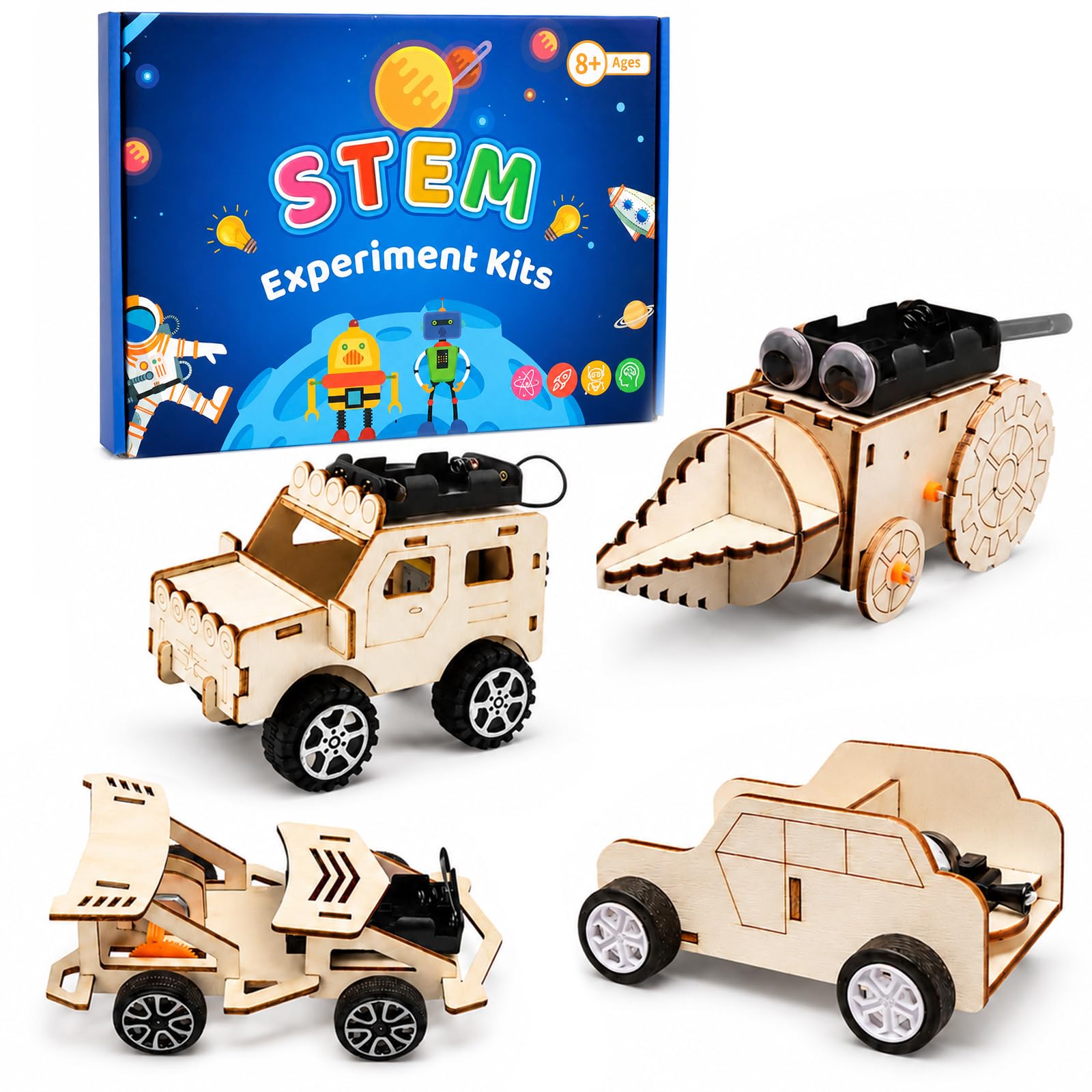 Wooden Engineering Science Experiments Kit for Kids 8-12 STEM Toys Project