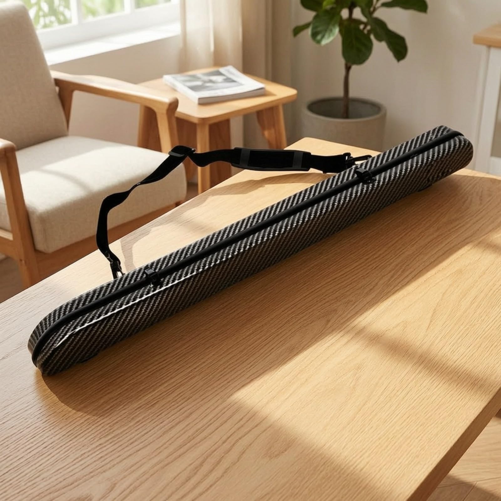 Estuche Violín Fibra Carbono Ligero para Violonchelistas, Actuaciones, Ensayos, Cuadros Blancos