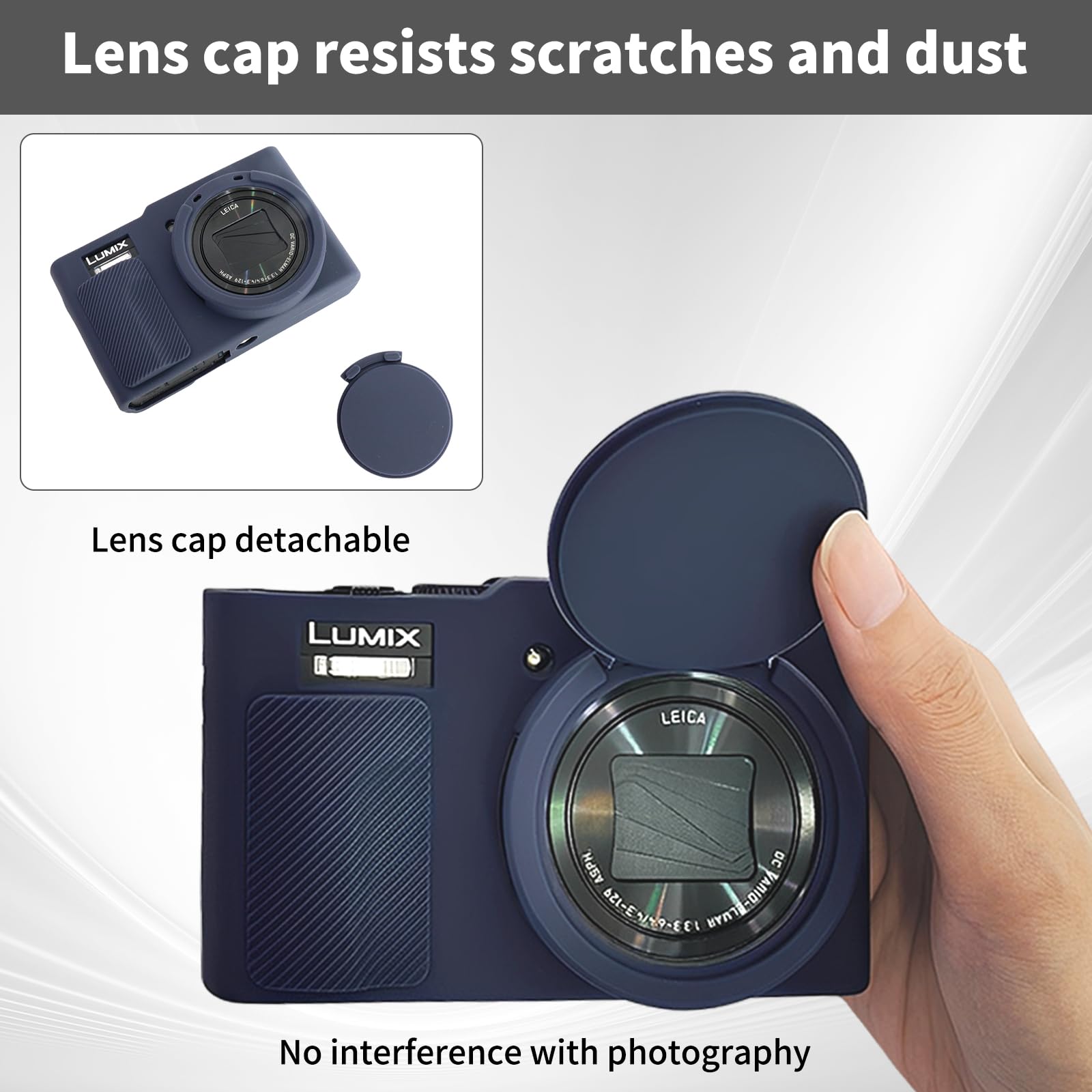 Panasonic Lumix ZS99/TZ99 Coque avec Protection d'écran et Objectif, Bleu Marine