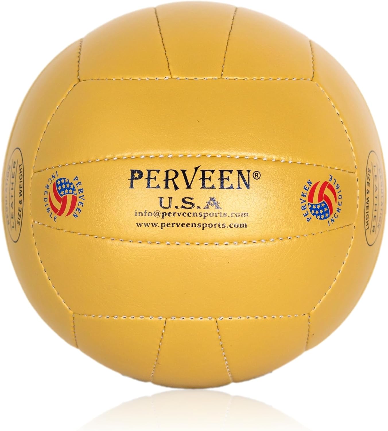 PERVEEN Microfiber Composite Leather Volleyball - Official Size 5 Hand-Sewn Soft Touch Volleyball for Indoor & Outdoor Use - Practice & Recreational Game Ball - Image 4