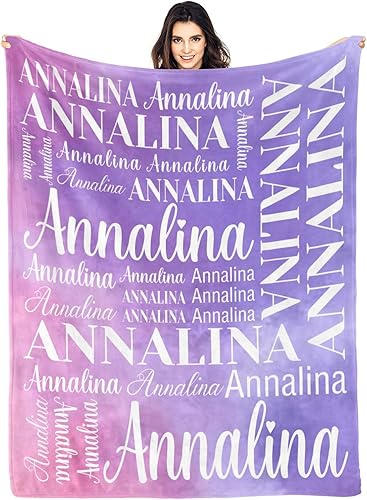 Miniatura 8 de Manta personalizada con nombre, mantas personalizadas de franela para adultos y niños