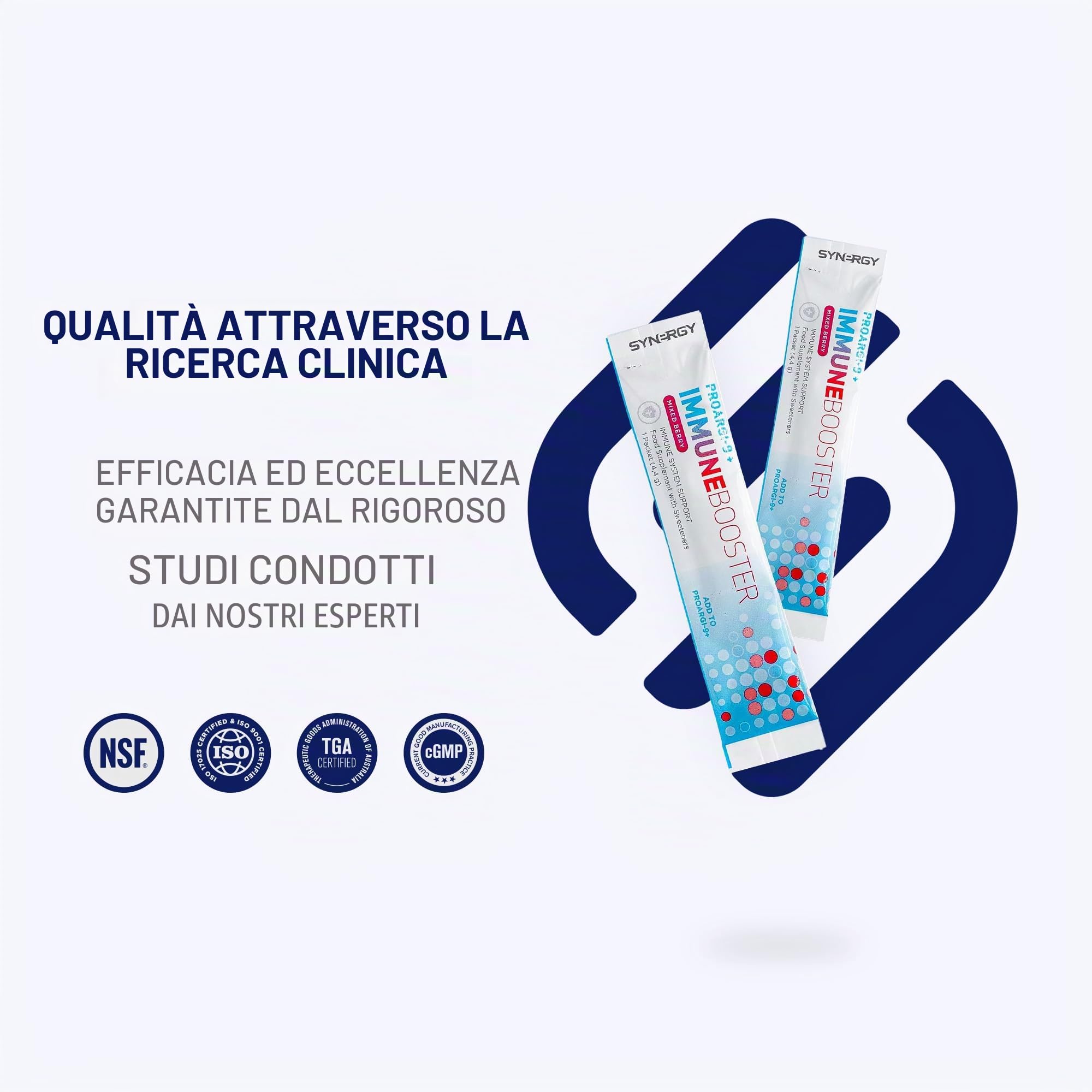 Synergy Worldwide ProArgi-9+ Immune Booster 30 Dosi | Integratore vitamine C, D3, B6 | Supporto sistema immunitario | Antiossidante | Sostiene salute e benessere generale | Gusto frutti di bosco