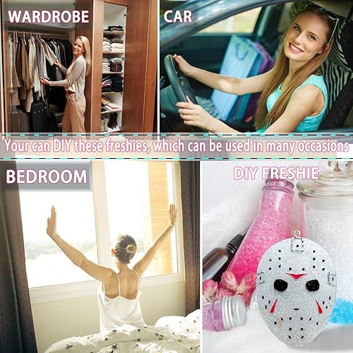 Miniatura 2 de Rifanda Molde fresco de Halloween para automóvil, calavera con rosa de silicona fresca para cuentas aromáticas, molde de silicona apto para horno,