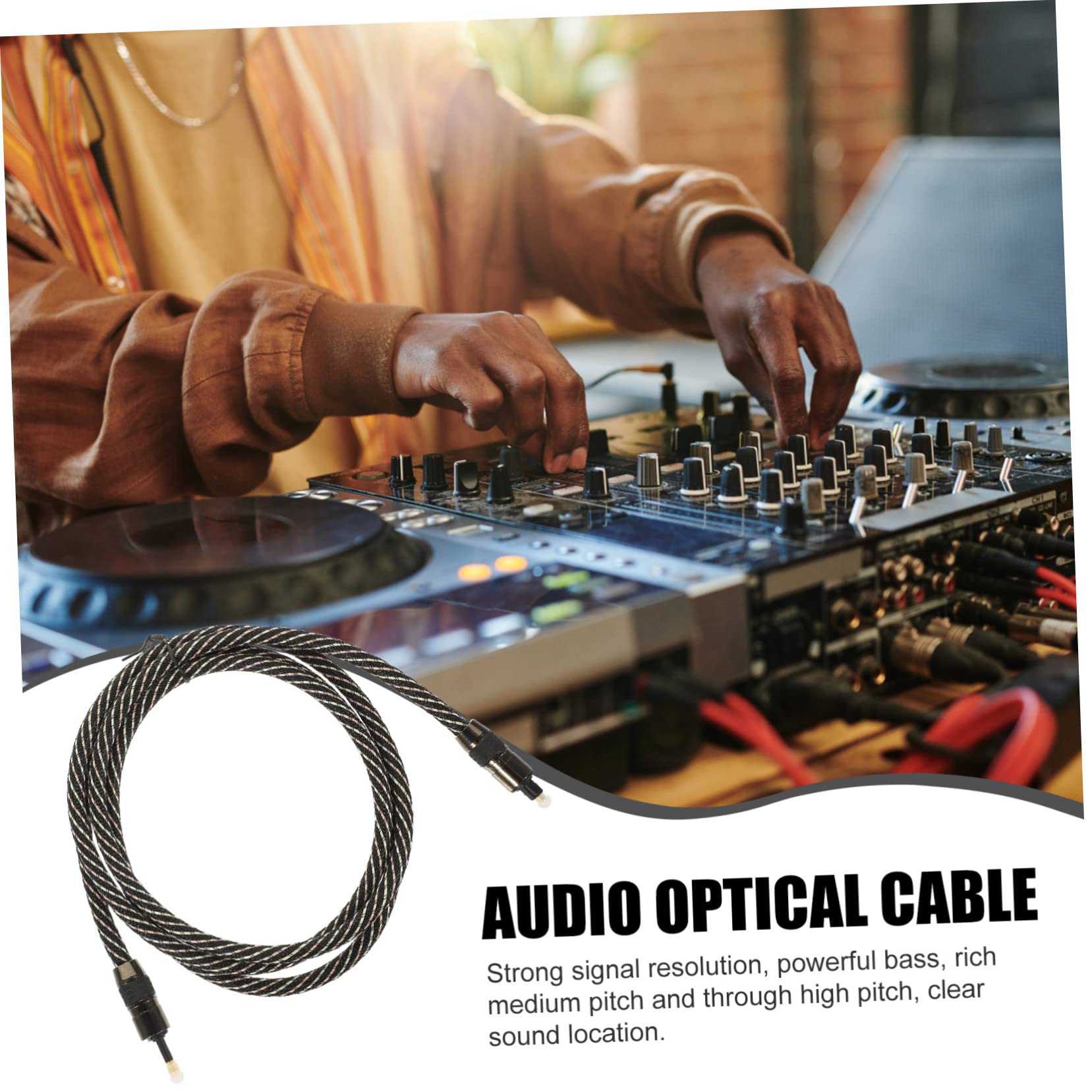 jojofuny 3pezzi Cavo Audio Ottico Digitale Da Metri Connettore Quadrato Rotondo Per Sound Bar Console Di Gioco e Home Theater Alta Risoluzione Del Suono e Design Resistente