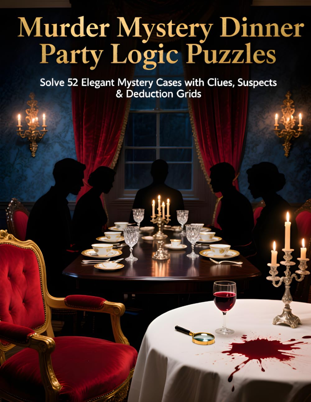 Murder Mystery Dinner Party Logic Puzzles: Solve 52 Elegant Whodunit Cases with Clues, Suspects & Deduction Grids
