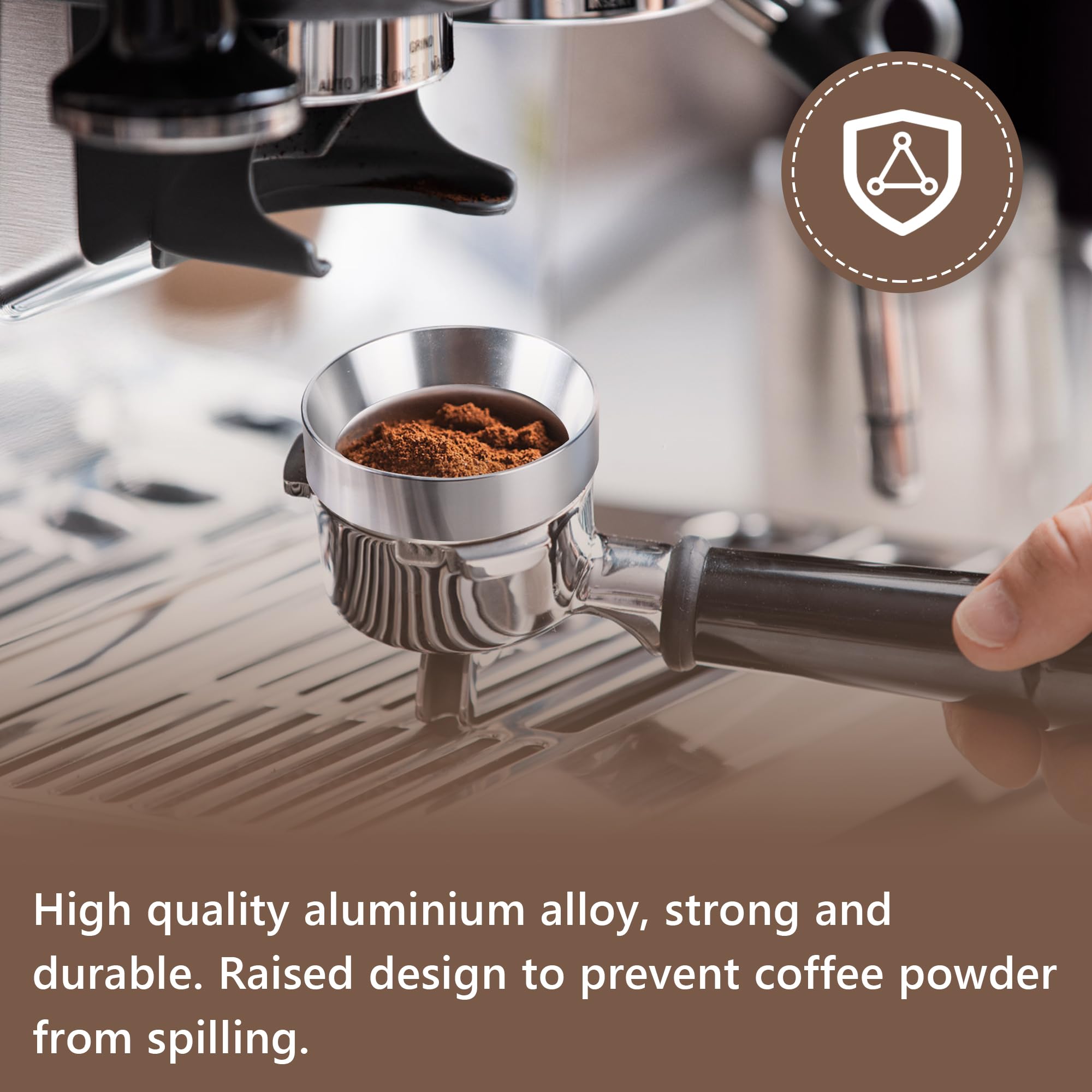 4 Anelli Dosatori Caffè Magnetici Da 58mm - In Acciaio Inox, Per Macchina Espresso, Riduci Sprechi