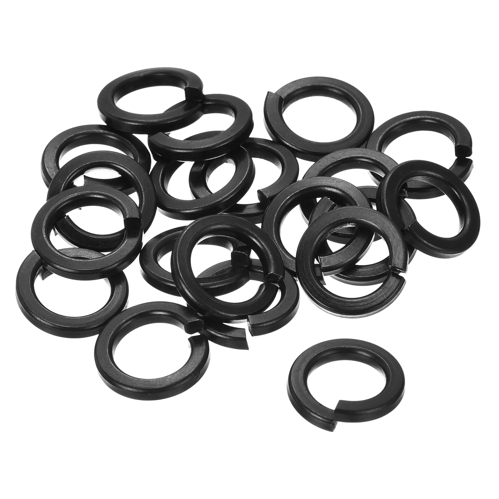 uxcell Split Lock Washer, M12 304 Stainless Steel Spring Lock Washer 20pcs, Black