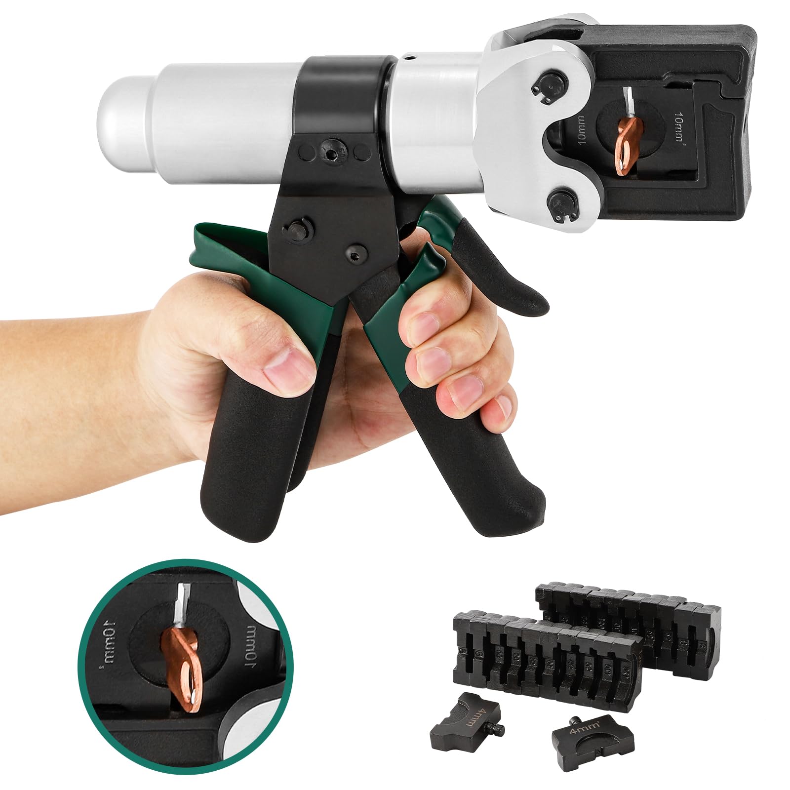 Buy CGOLDENWALL Manual Hydraulic Crimping Tool with 180°Head Rotation