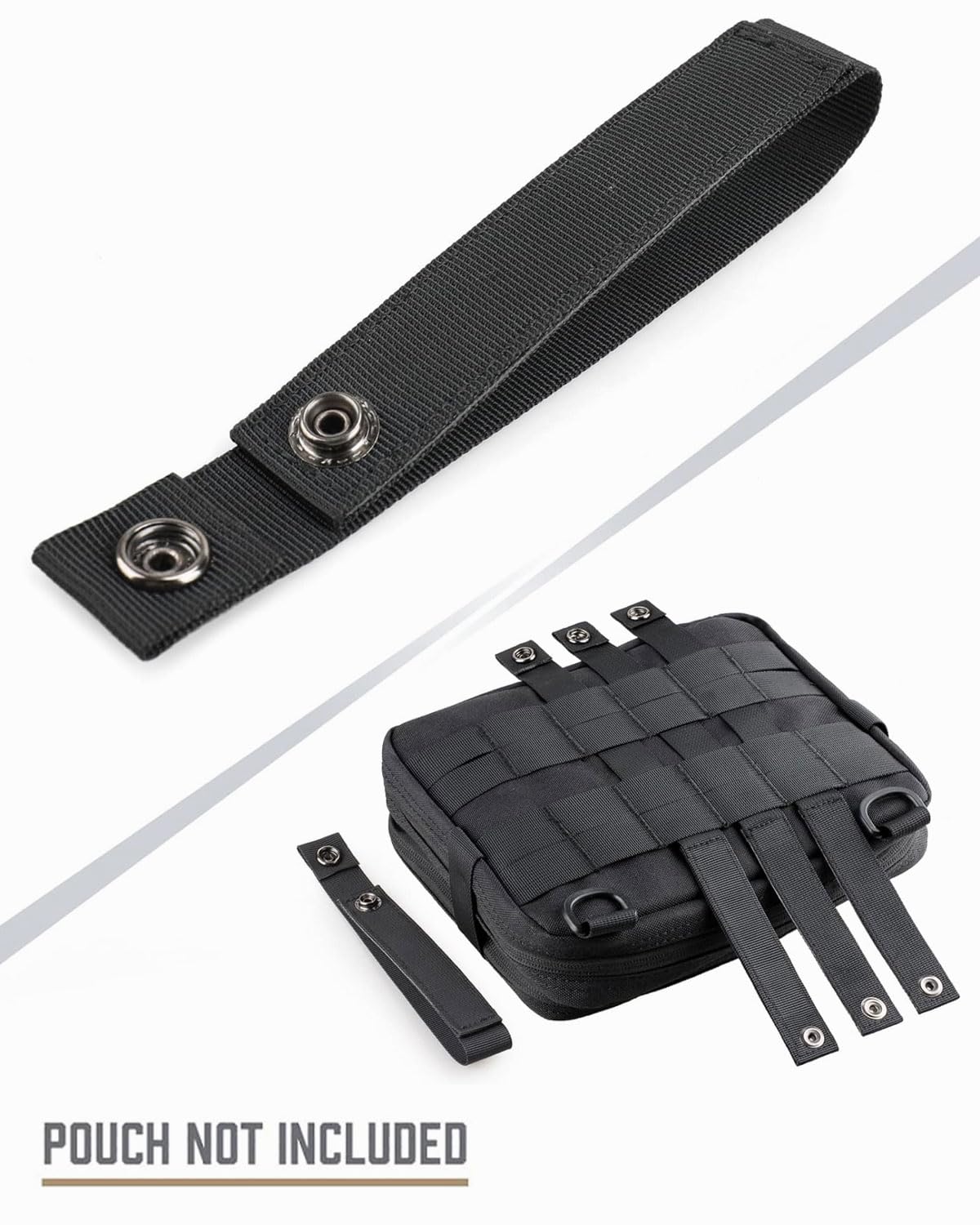2 pezzi cinghia MOLLE, fettuccia MOLLE Utility Backpack Strap MOLLE Nylon Snap Strap MOLLE Accessory Strap, Skunk's Accessory Strap Connector