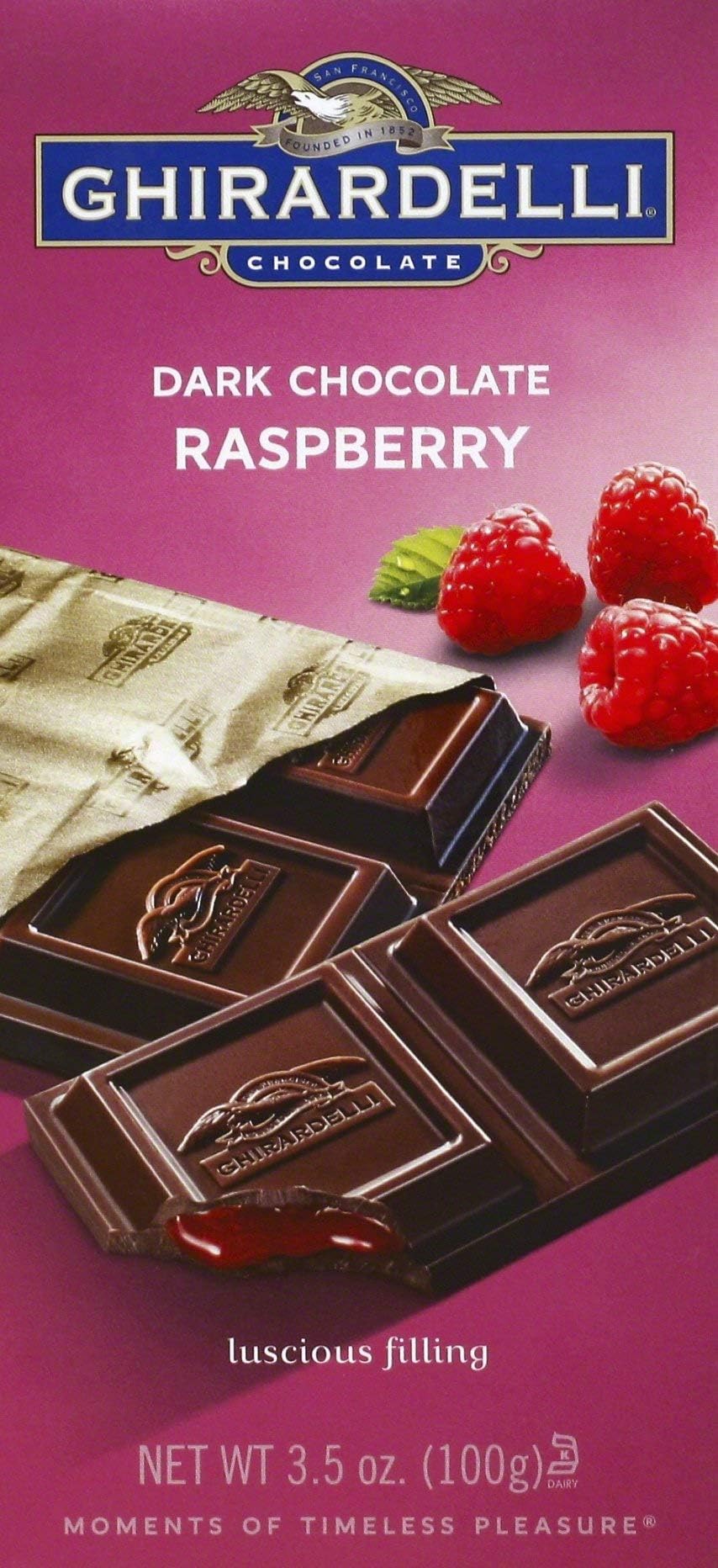 Dark Chocolate Raspberry Bar, 3.5 oz