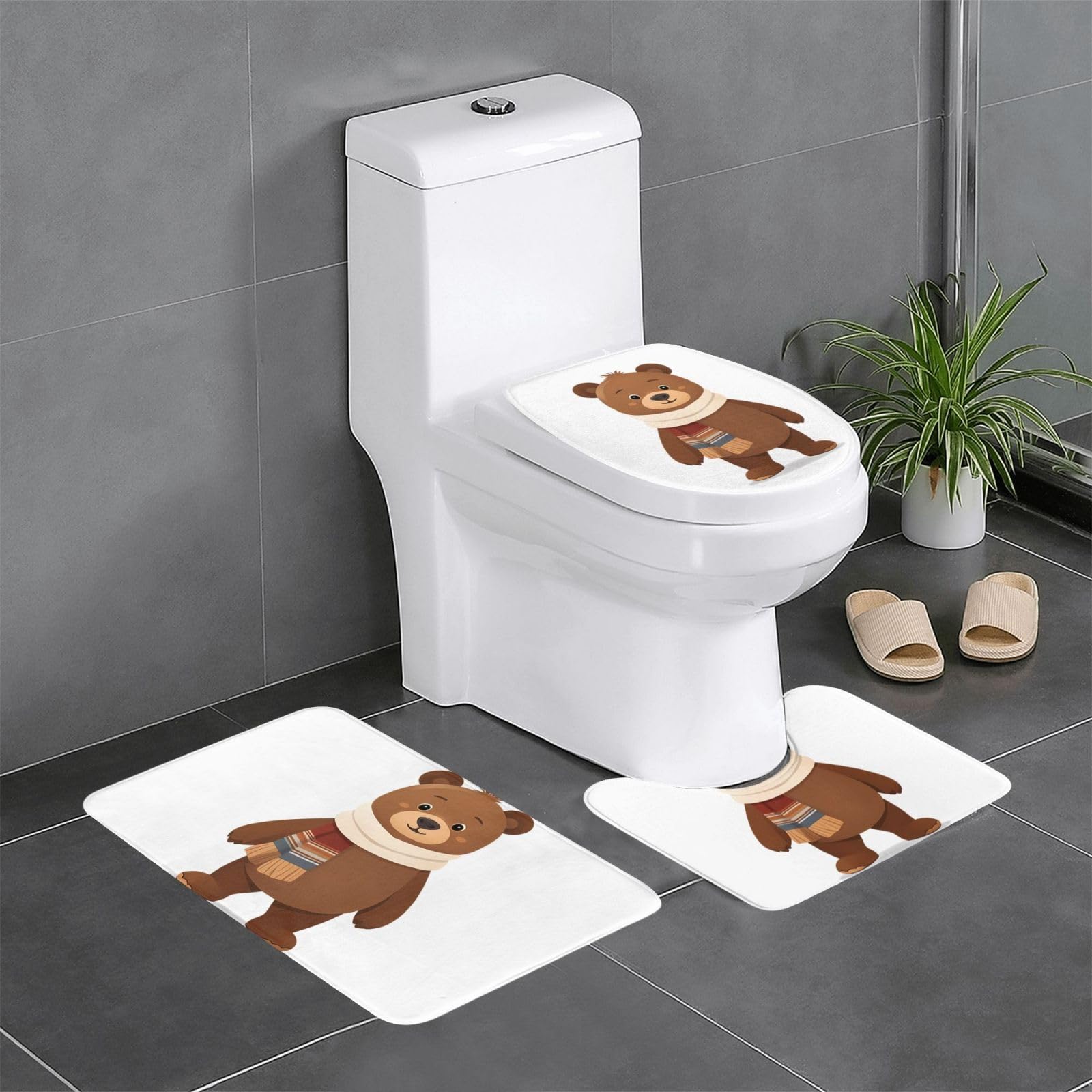 Tapis de salle de bain 61 x 40,6 cm pour une ambiance cocooning en hiver