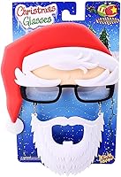 Vista 2 de Sun-Staches Gafas de Papá Noel con barba, fiesta de disfraces de Navidad, talla única