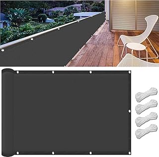 Schattierungsnetz 125 x 150 cm,(Nach Mass) Markisenstoff 98% Uv Schutz Wasserabweisend, Sonnensegel Rechteck Wasserdicht Sonnenschutz,Für Balkon Garten, Dunkelgrau