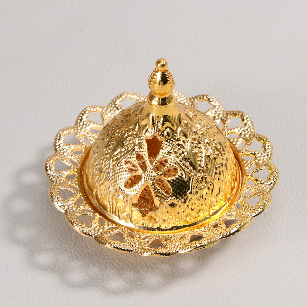 Brûleur d'encens maison et aromathérapie four temple doré style oriental