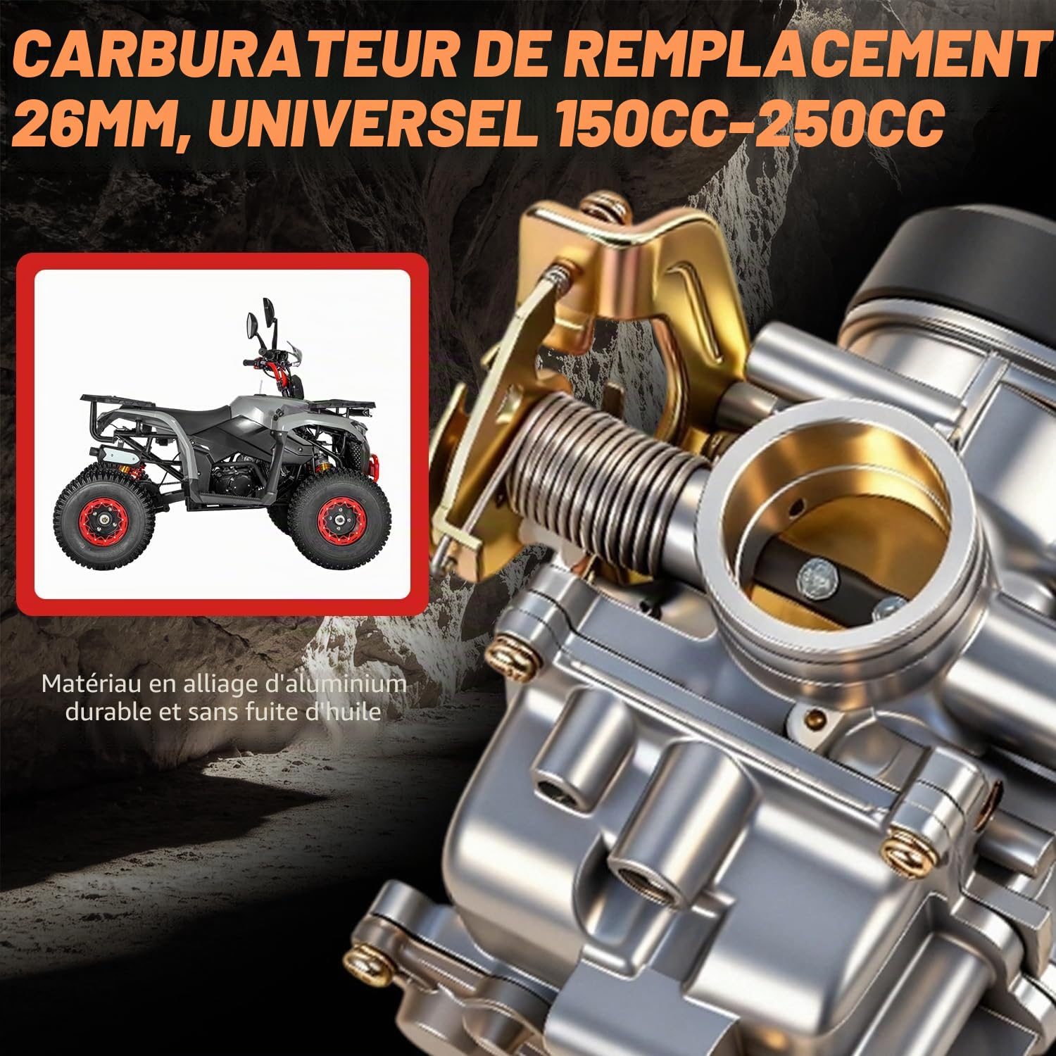 Carburateur Moto GY6 150 cc-250 cc,Carburateur de Moto 26mm