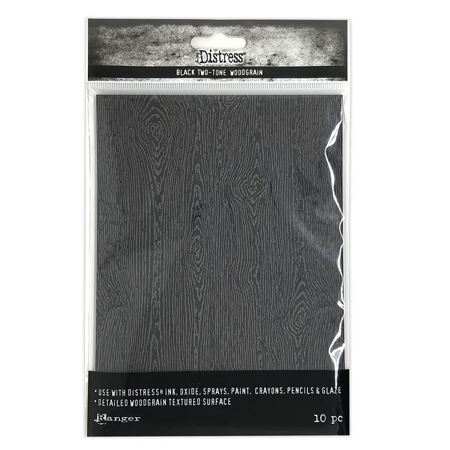 Ranger Tim Holtz Black Wood Grain Cardboard
