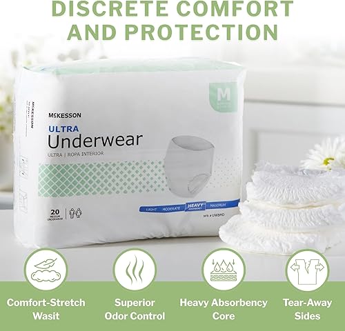 Vista 62 de MCK83733100, McKesson Ultra, ropa interior absorbente para adultos, elástico, tamaño extragrande, desechable, gran absorción