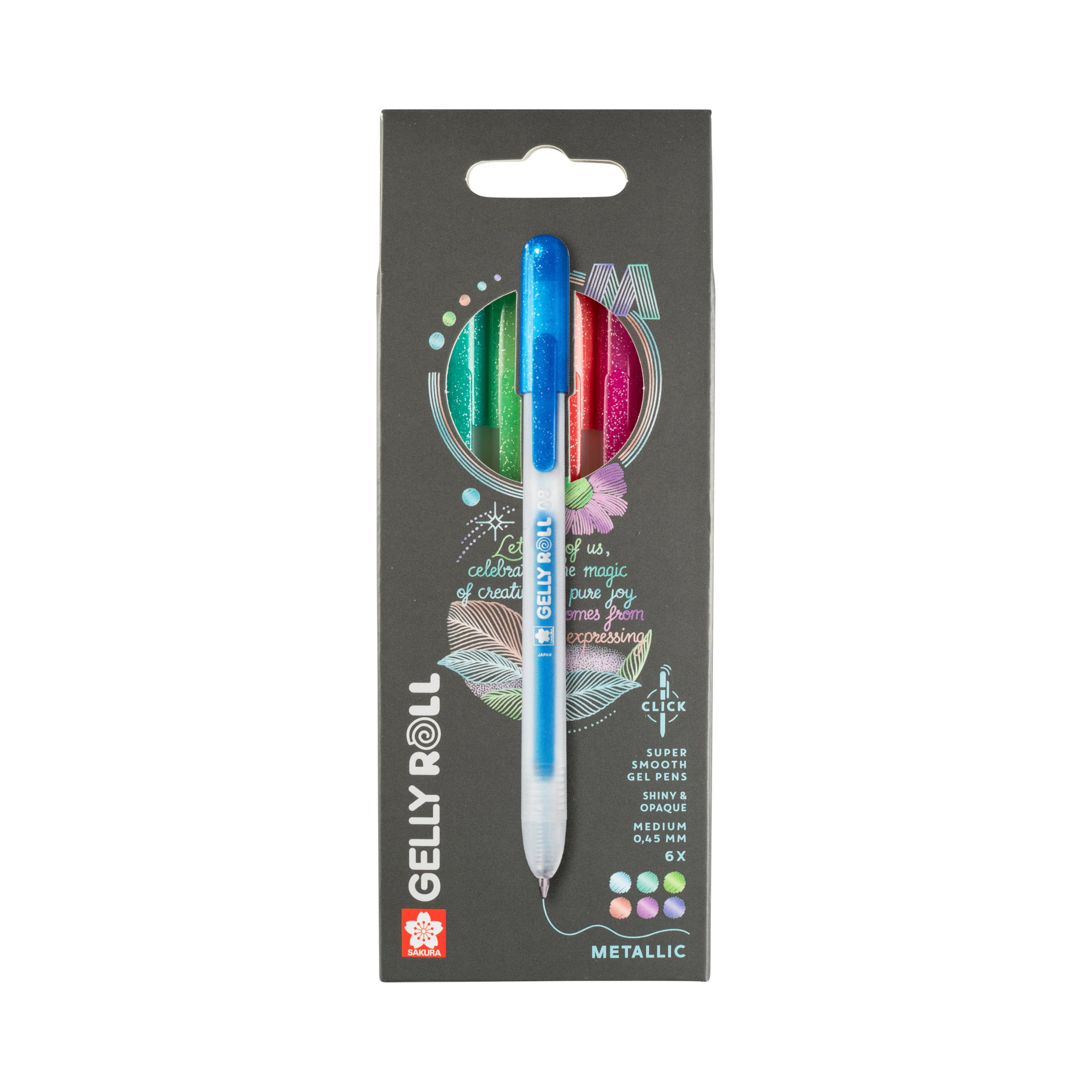 SAKURA Handlettering & Journaling Set Profi – 12 Koi Brush Pens + 6 Metallic Gelstifte + 3 Weiße Gelly Roll Stifte | Kreativset für Lettering, Bullet Journal, Zeichnen & Karten gestalten