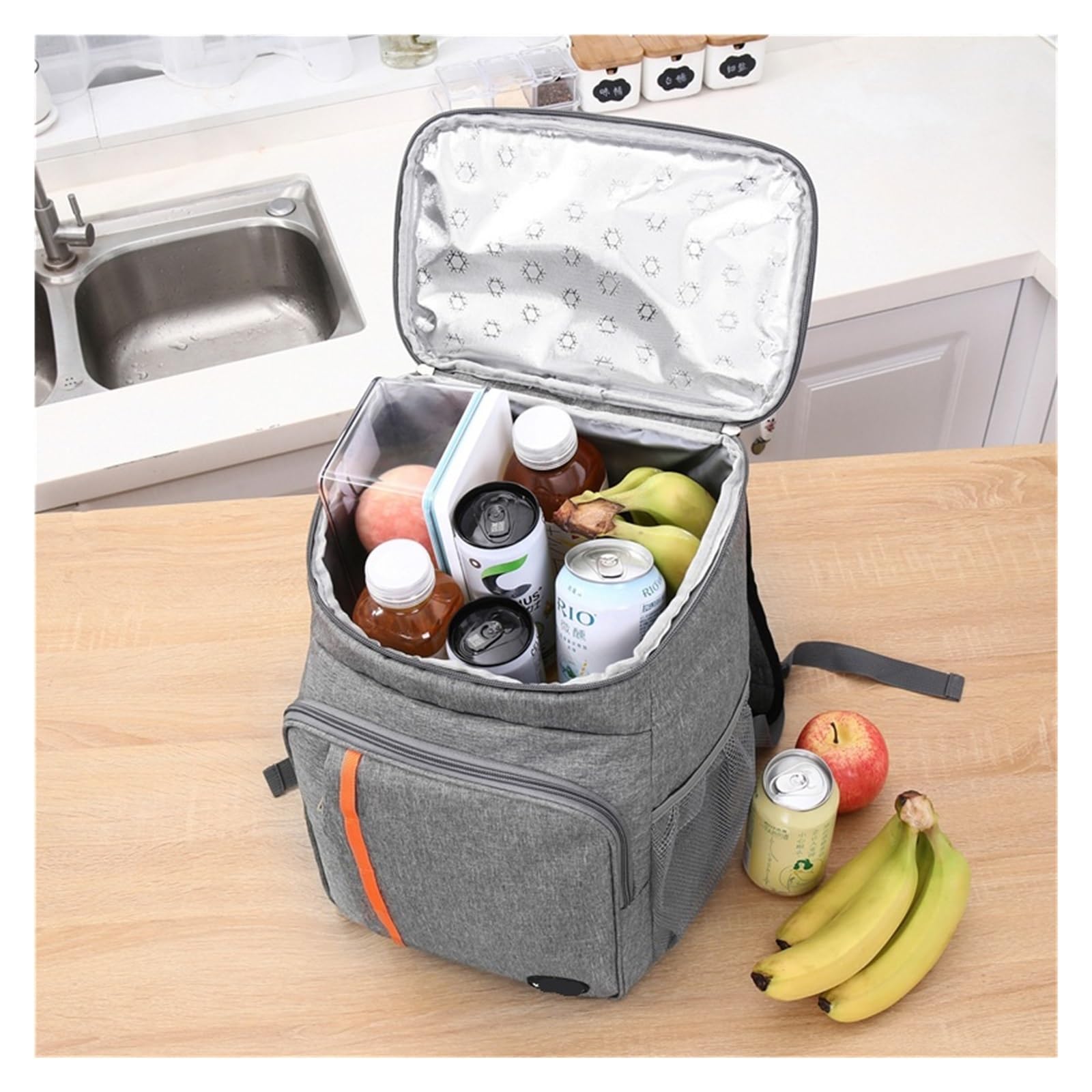 Sac Isotherme Repas Sac à déjeuner thermique Portable de 20l, boîte nourriture, refroidisseur étanche, étui isolé glace, sacs dos Camping Oxford for dîner, glacière
