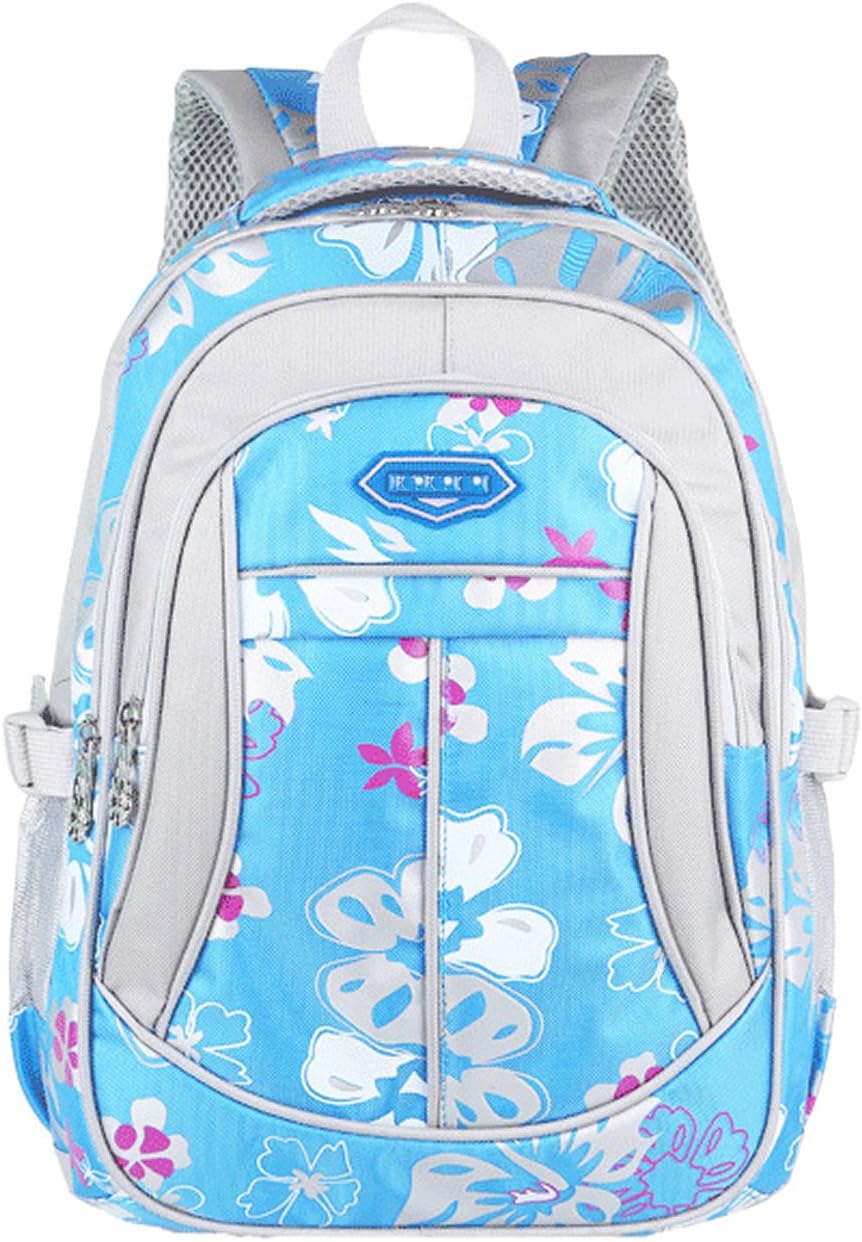 Romantic Walker Kids' Cute Floral Pattern School Backpack Two Sizes for Primary School 1-6 Grade (Large, Blue )