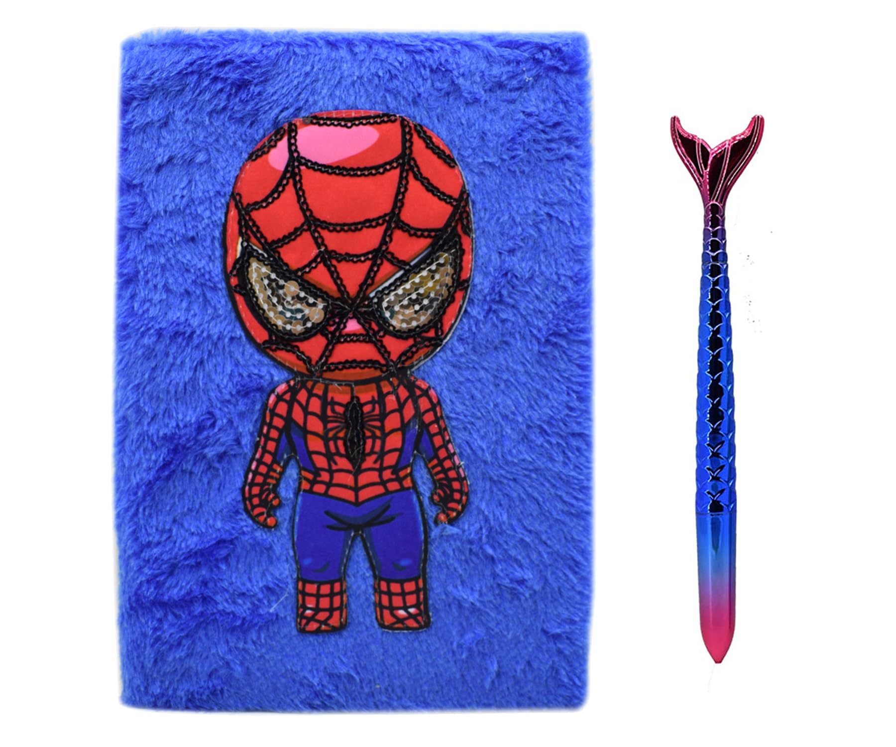 Asera Spiderman Theme Fur Plush Diary with Mermaid Pen for Kids (21 * 5 cms) / Birthday Return Gifts/Creative Writing Notebook for Kids (1 Pc each) (B0D9LP56M9) Amazon Price History, Amazon Price Tracker