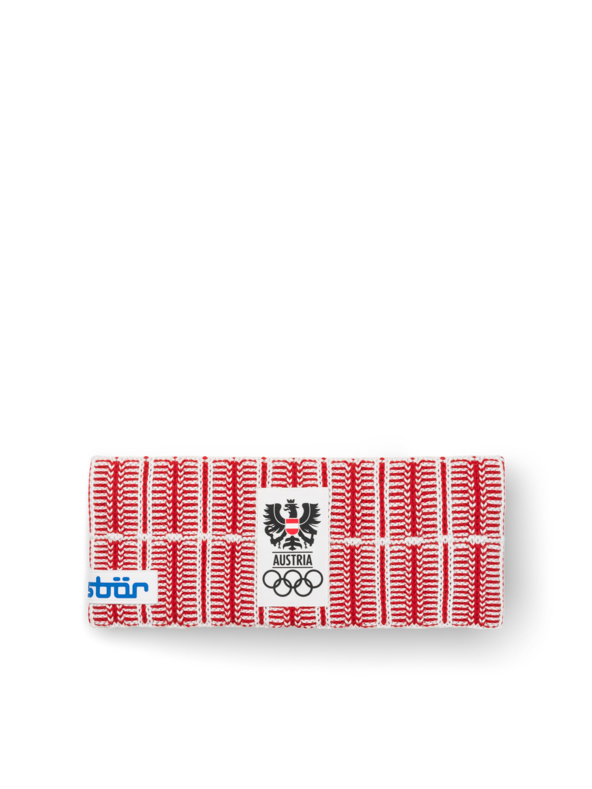 Eisbär Stirnband Herren & Damen Milano Rot - Merino Headband für Frauen - Haarband mit Fleece schützt vor Kälte und Wind - Haube gefüttert weich warm aus Österreich