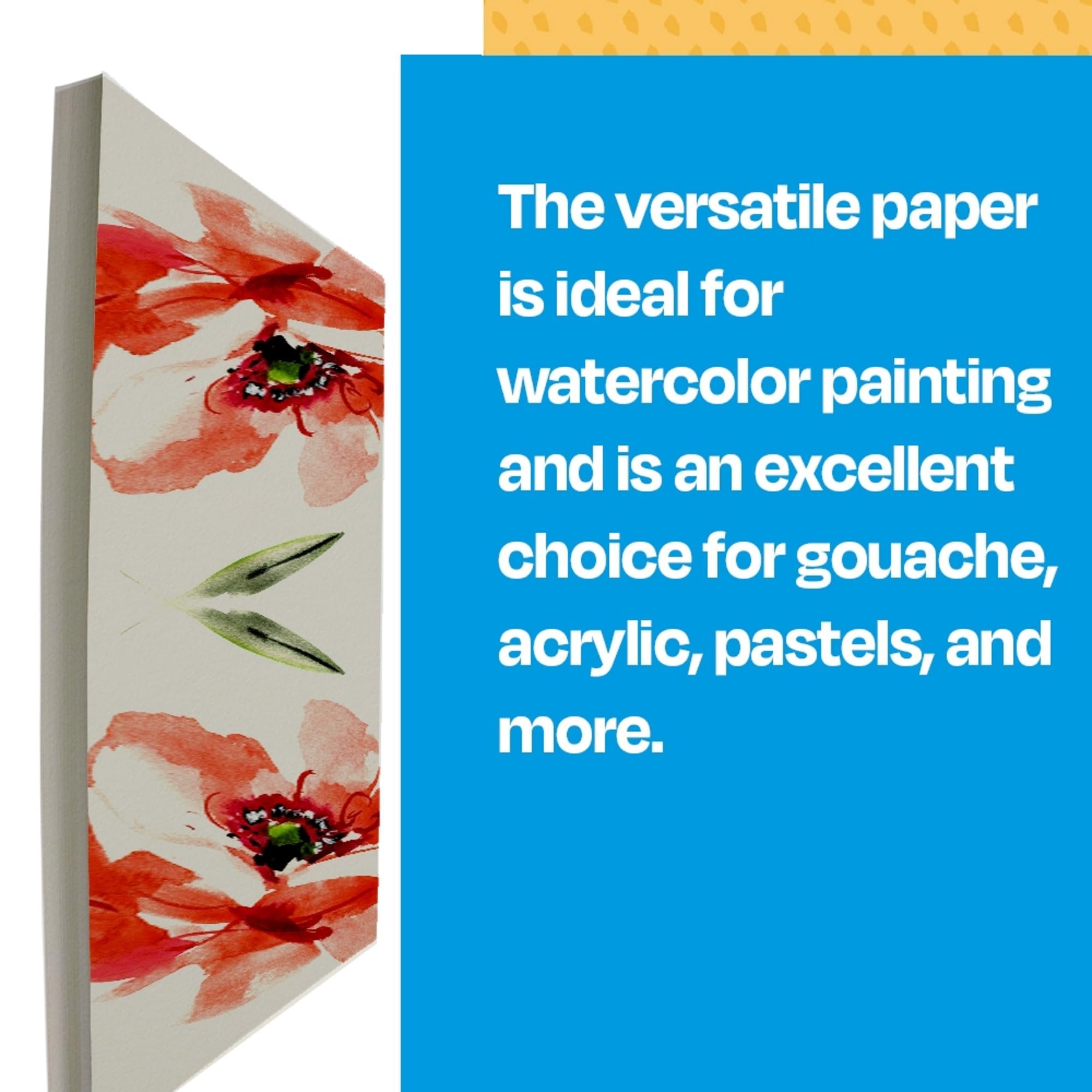 sax Economy 40,8 kilogram papier aquarelle – 61 x 91,4 cm – Lot de 100 feuilles – Blanc