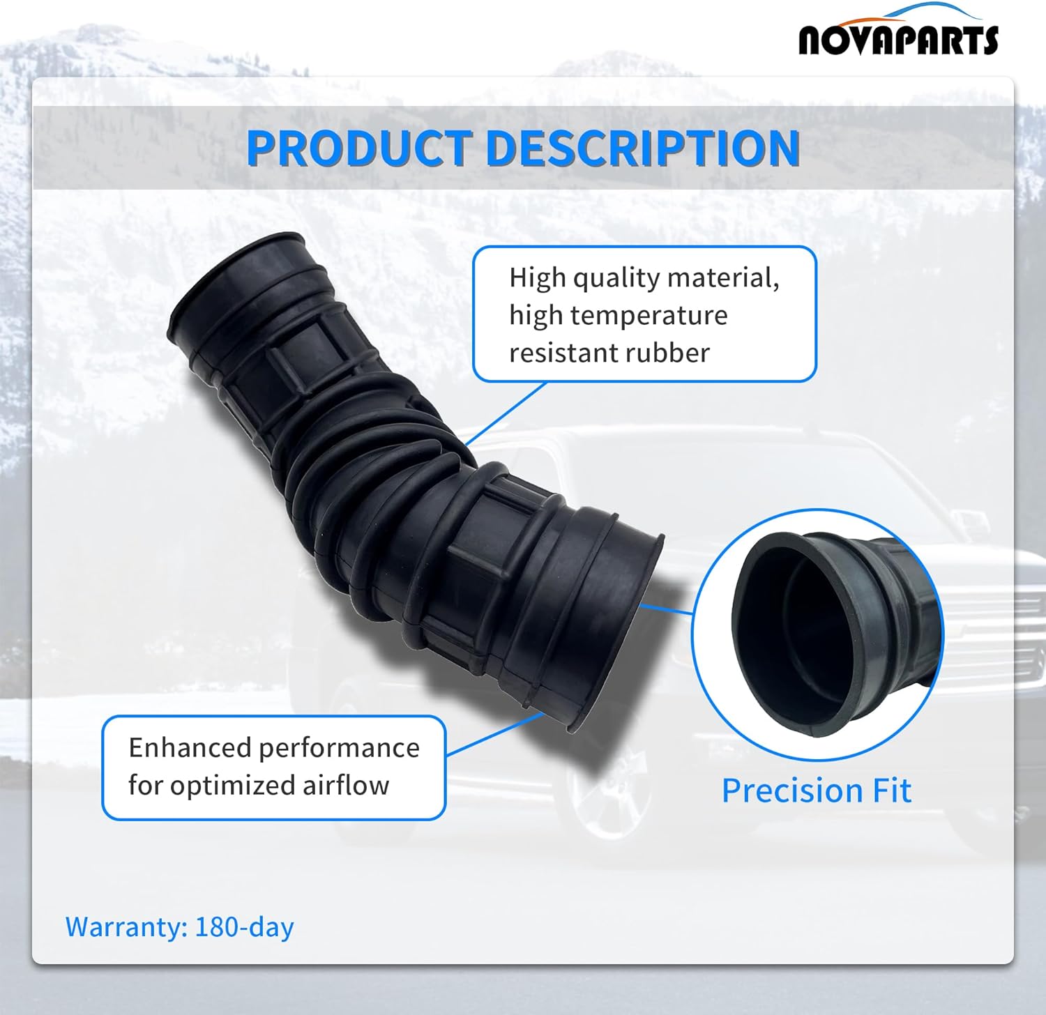 NOVAPARTS Air Cleaner Intake Outlet Hose Tube Duct 13881-54G40 for 2004 2005 2006 2007 Suzuki Aerio 2.3L Only 2004-2007 1388154G40