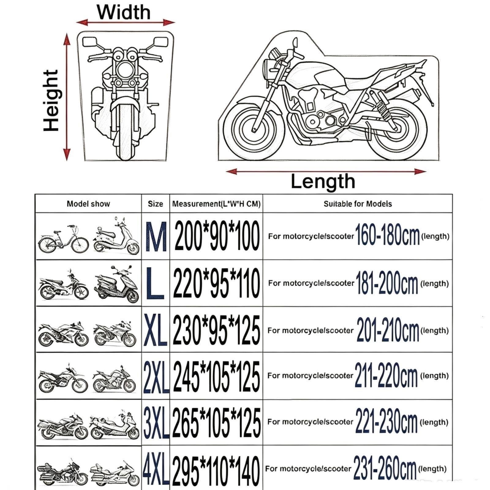 M-3XL Motociclo Interno Esterno
