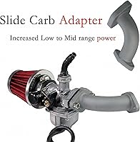 Vista 5 de JMCHstore Etapa 2 Performance Mainfold Kit para motor Predator 79cc 3HP, Coleman CT100U CC100X 98cc, Massimo MB100 Mini Bike, Adaptador de Carb
