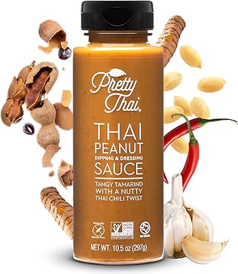 Pretty Thai Peanut Sauce, Gluten Free Certified Non-GMO Vegan Authentic Stir Fry, Dressing, Rice Seasoning, Condiment & Di...