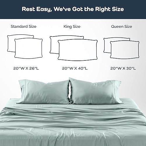 Miniatura 6 de Olive + Crate Tencel - Fundas de almohada de eucalipto 100% Tencel Lyocell para personas que duermen con calor, hipoalergénicas, absorben la