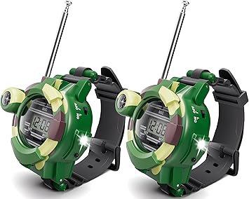 Walkie Talkies Watch, Spy Watch Army Toys for Kids Age 8-12, 7 in 1 Digital Watch Walkie Talkies with Flashlight, Cool Spy Gadgets for Boy Girls