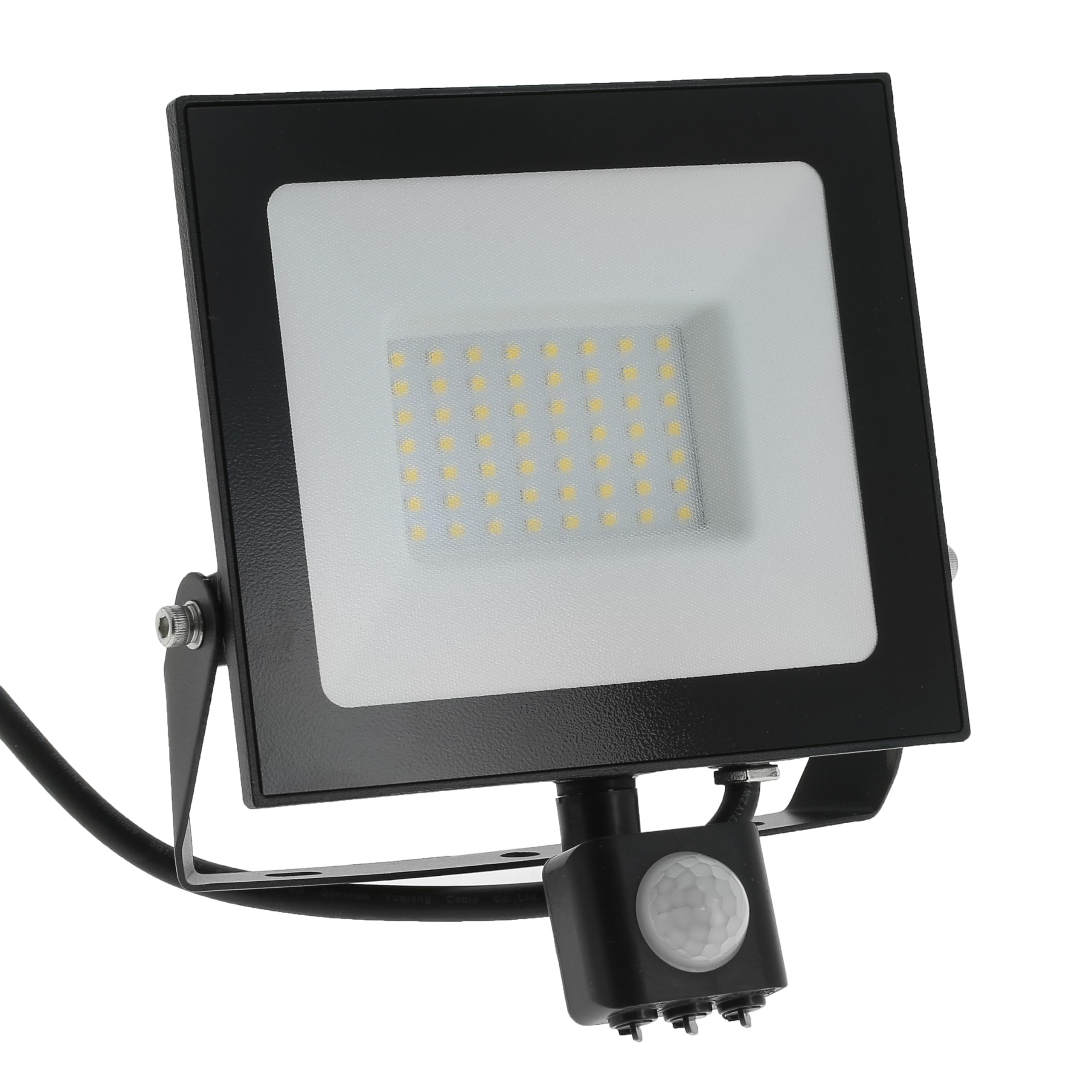 Jegs Compact LED Slim Floodlight PIR Security Light IP65 50W 4000K Outdoor Light