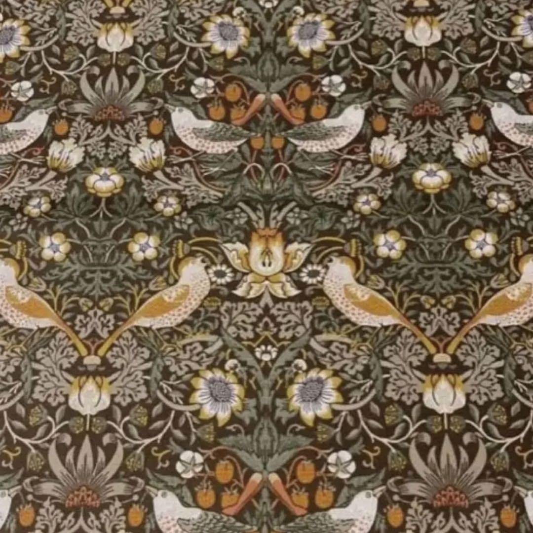 Amazon | Morris モダ moda ウィリアムモリス 苺泥棒 ブラウン 生地  