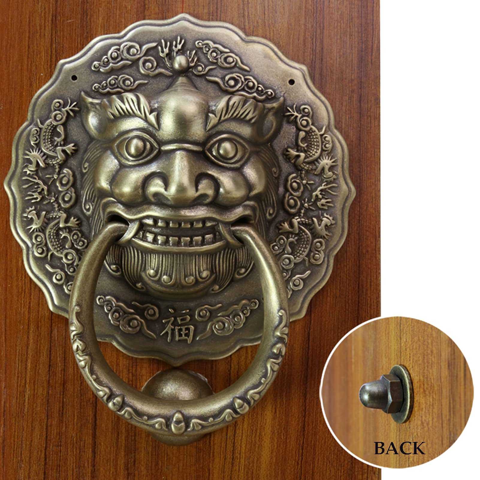 ANCIENNE POIGNÉE de porte en bronze,serrure clenche heurtoir EUR 30,00 - FR