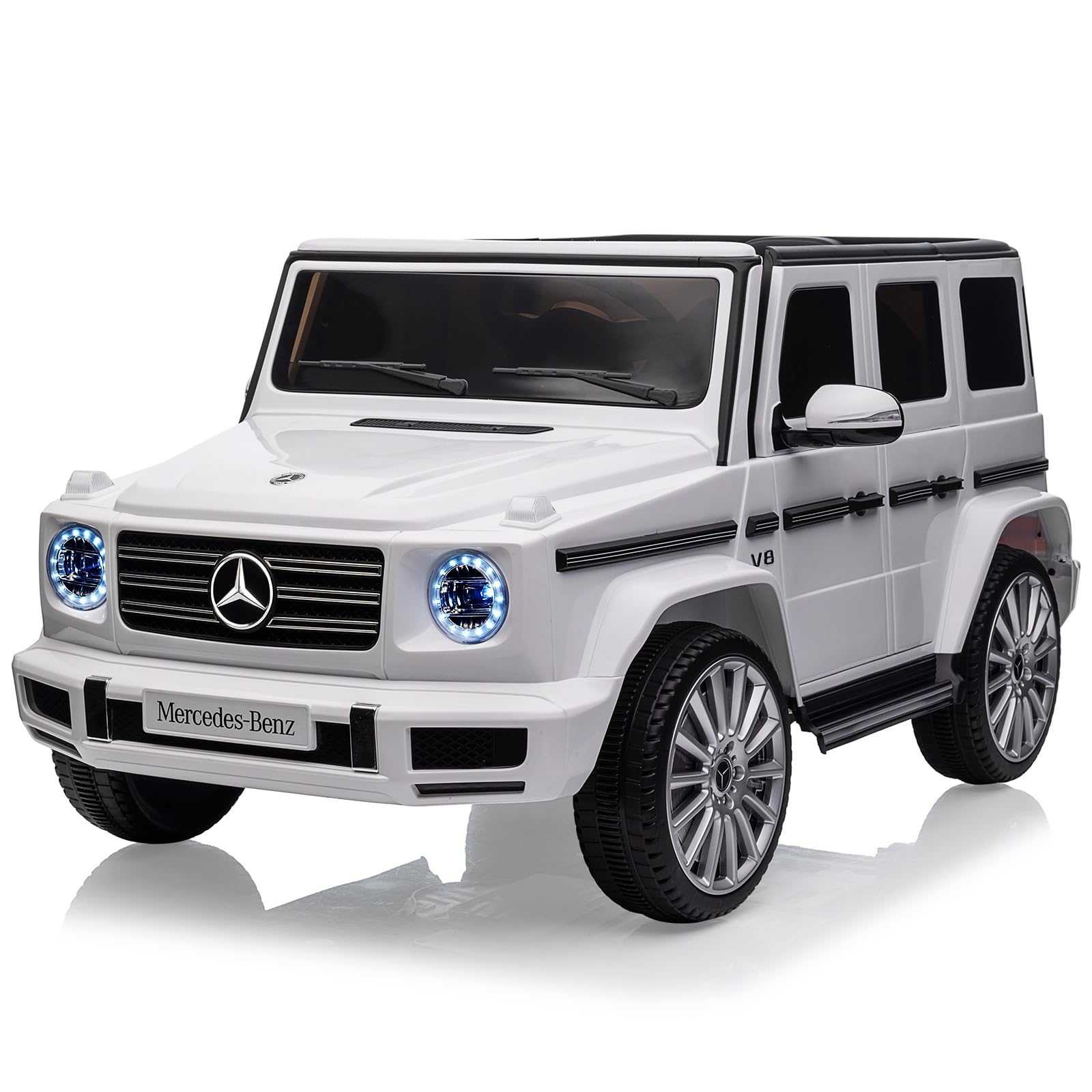 Aosom 12V Mercedes G500 Kids Ride-On Truck - Remote Control, White